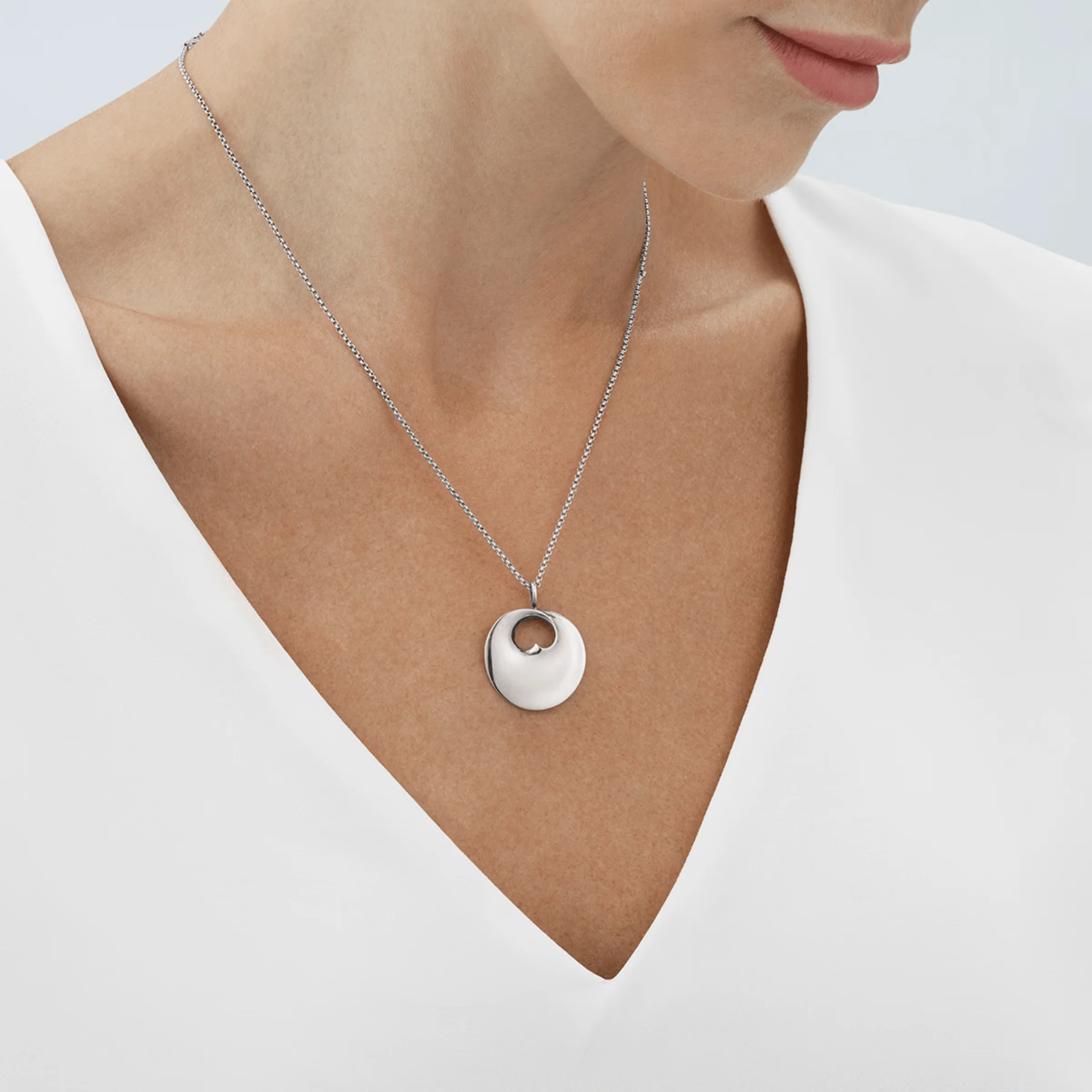 Hidden Heart Sterling Silver Pendant - Image 3