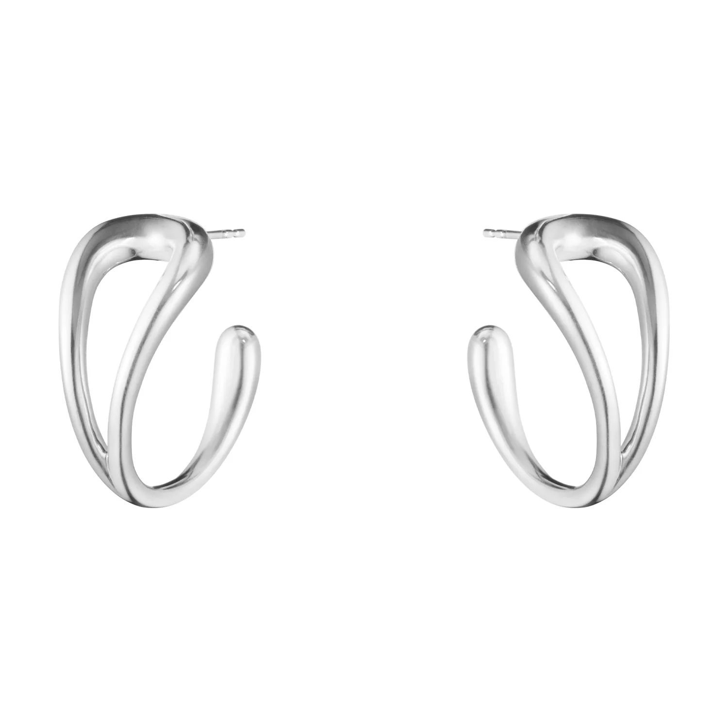 Mercy Silver Hoop Earrings