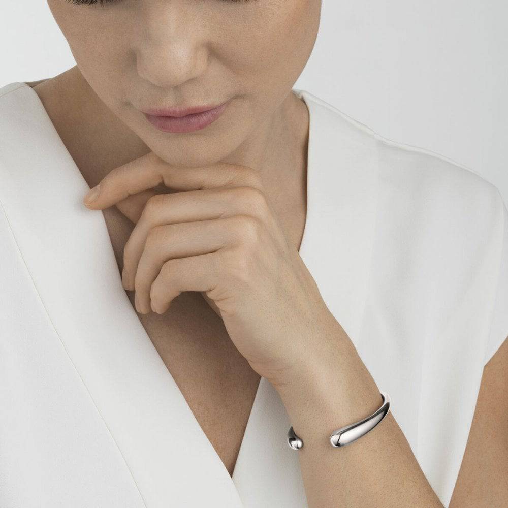 Mercy Sterling Silver Open Bangle - Image 2
