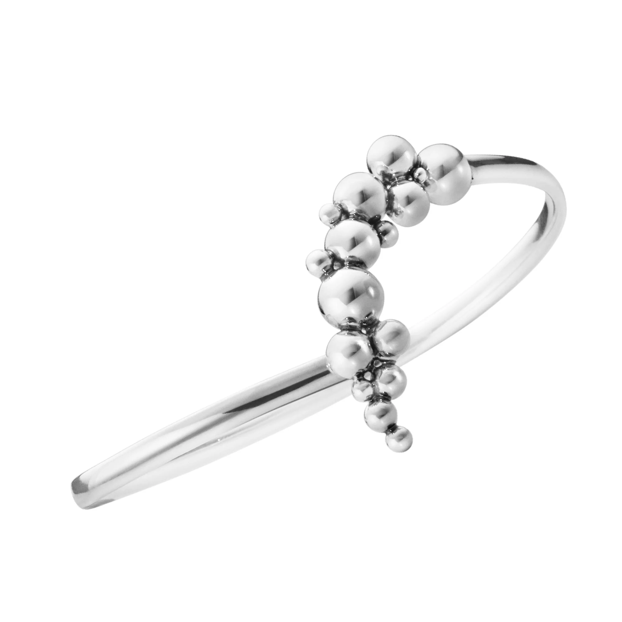 Moonlight Grapes Luxury Silver Bangle