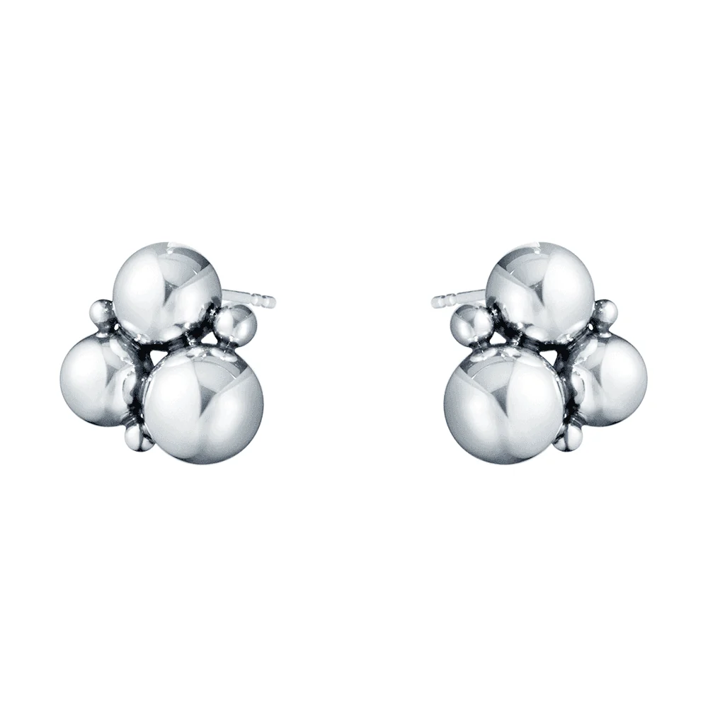 Moonlight Grapes silver stud earrings