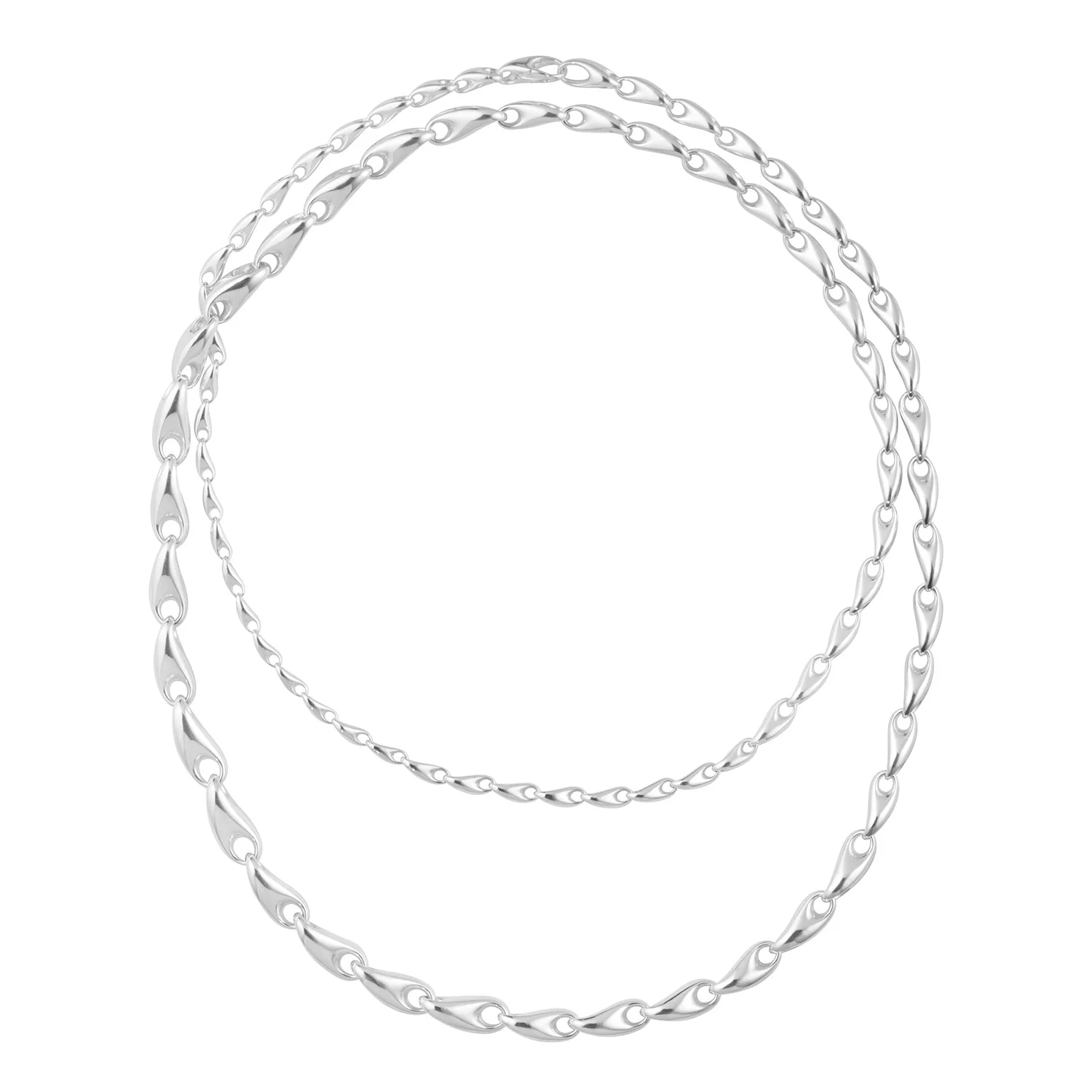 Reflect Silver Long Necklace