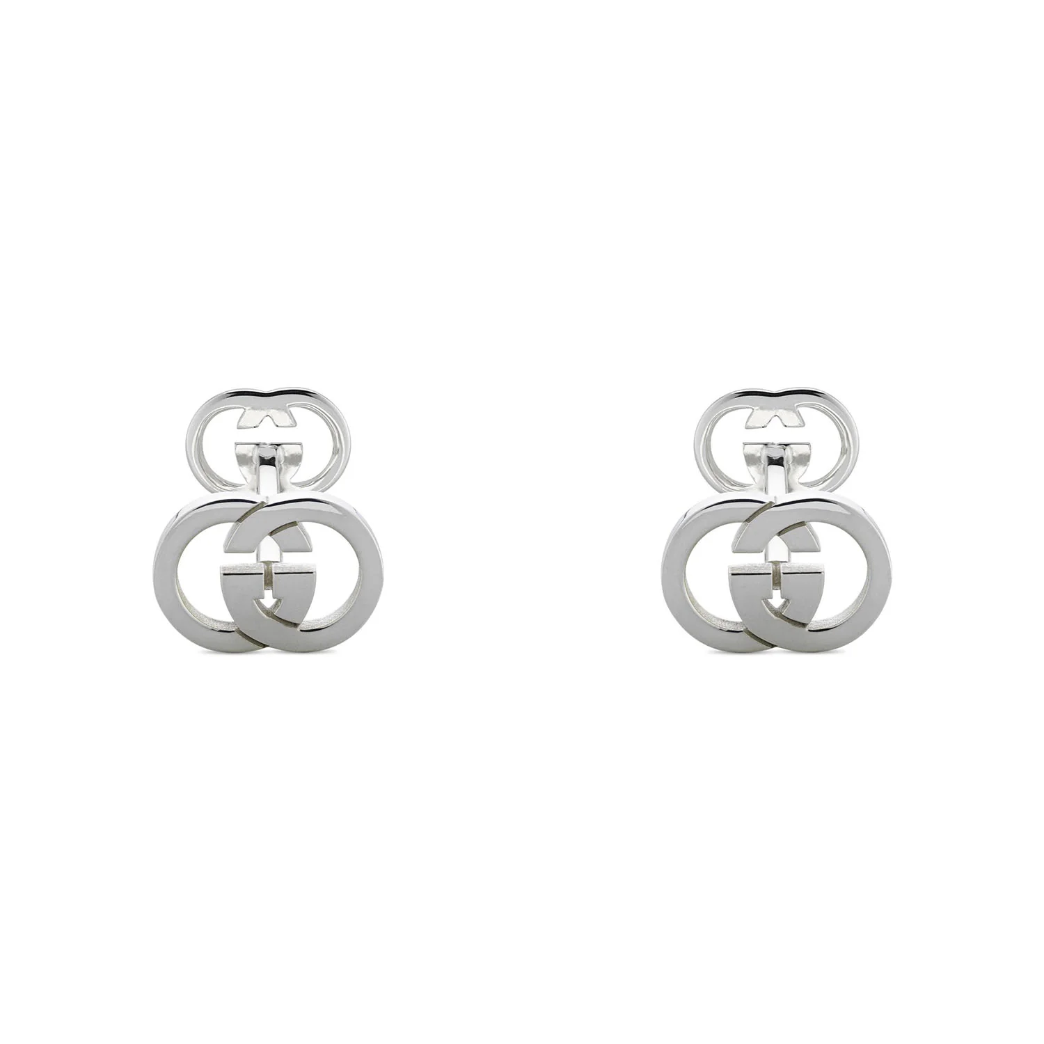 Gucci Interlocking Sterling Silver Cufflinks