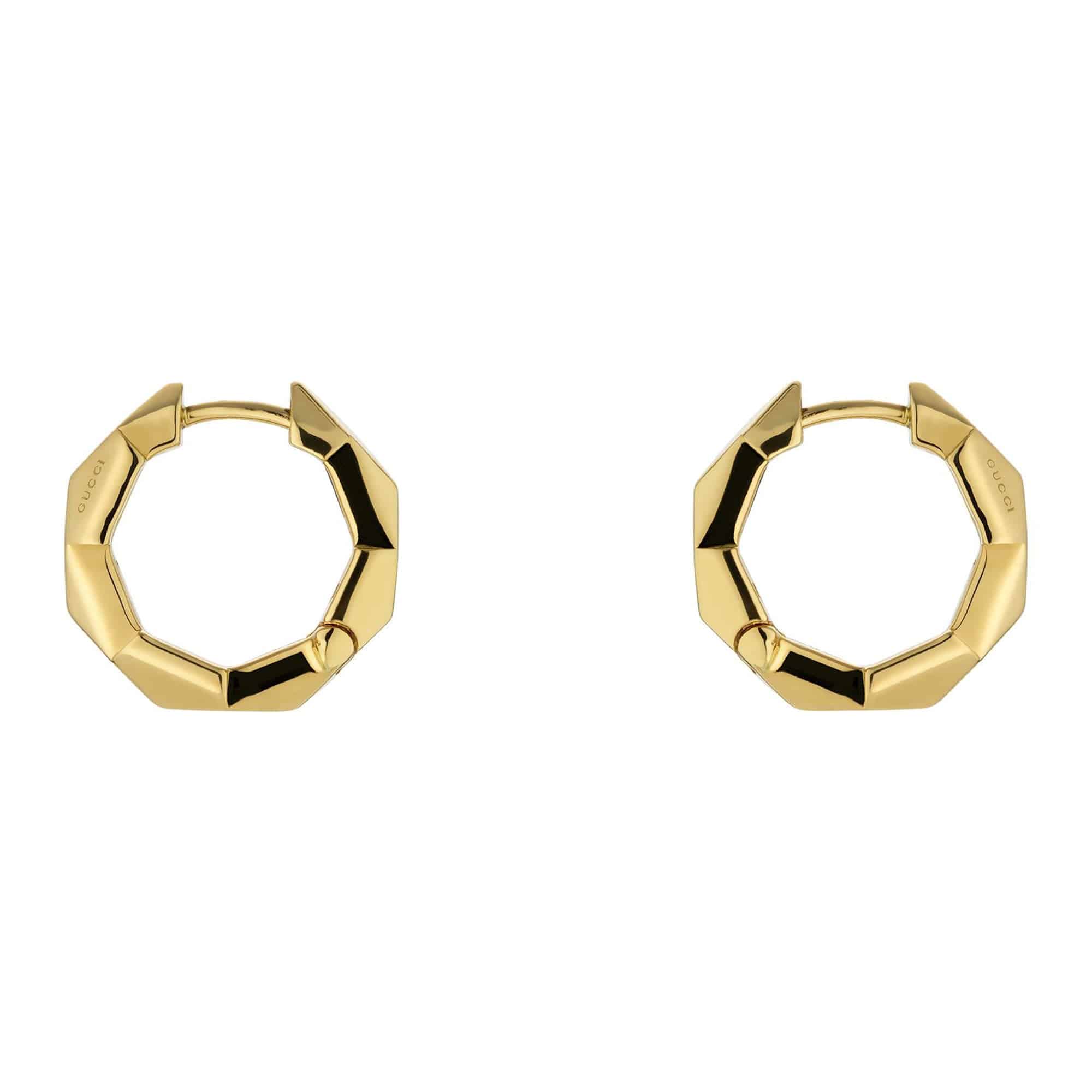 Gucci Link to Love 18ct Yellow Gold Hoop Earrings - Image 3