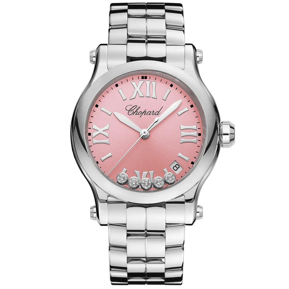 Happy Sport Steel 36mm Pink Dial Quartz Ladies Watch
