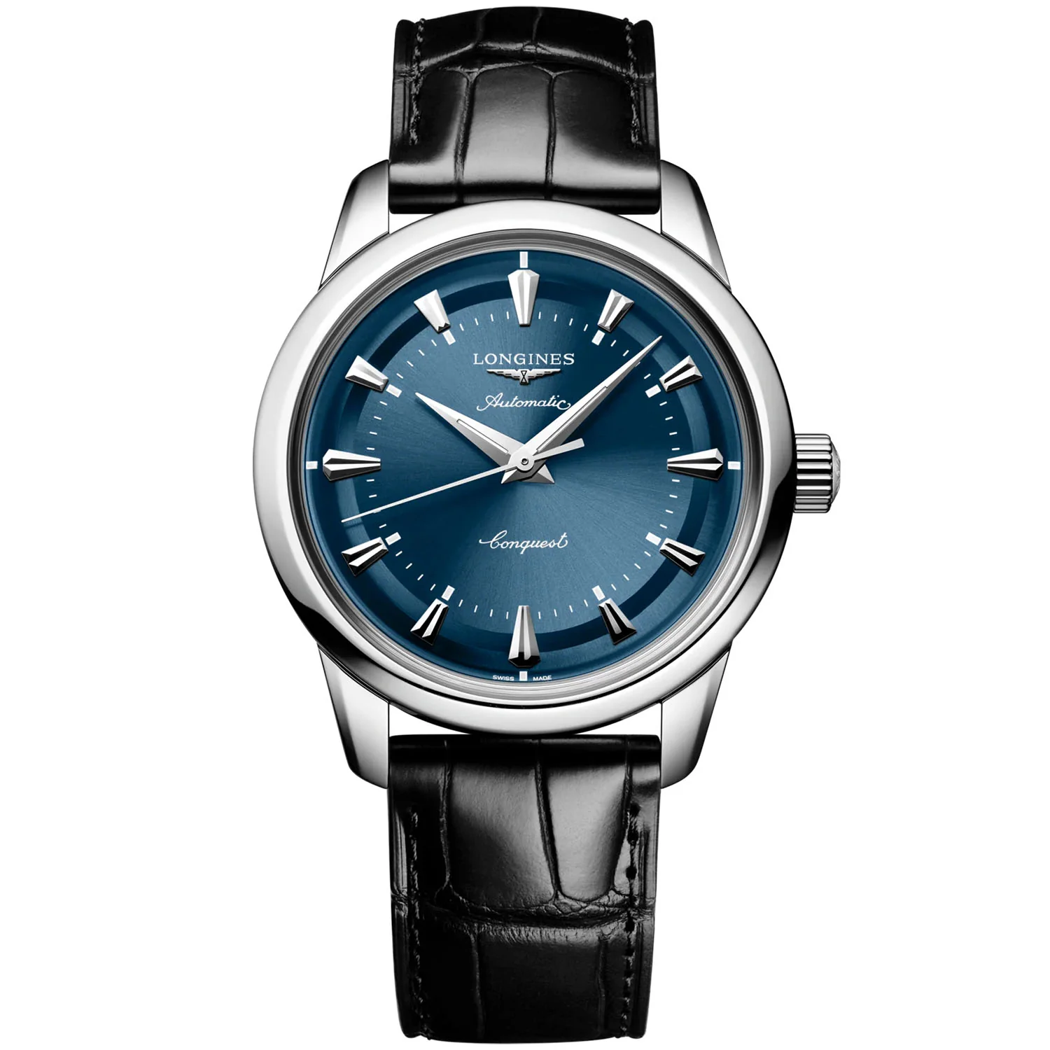 Conquest Heritage 38mm Blue Dial Automatic Strap Watch