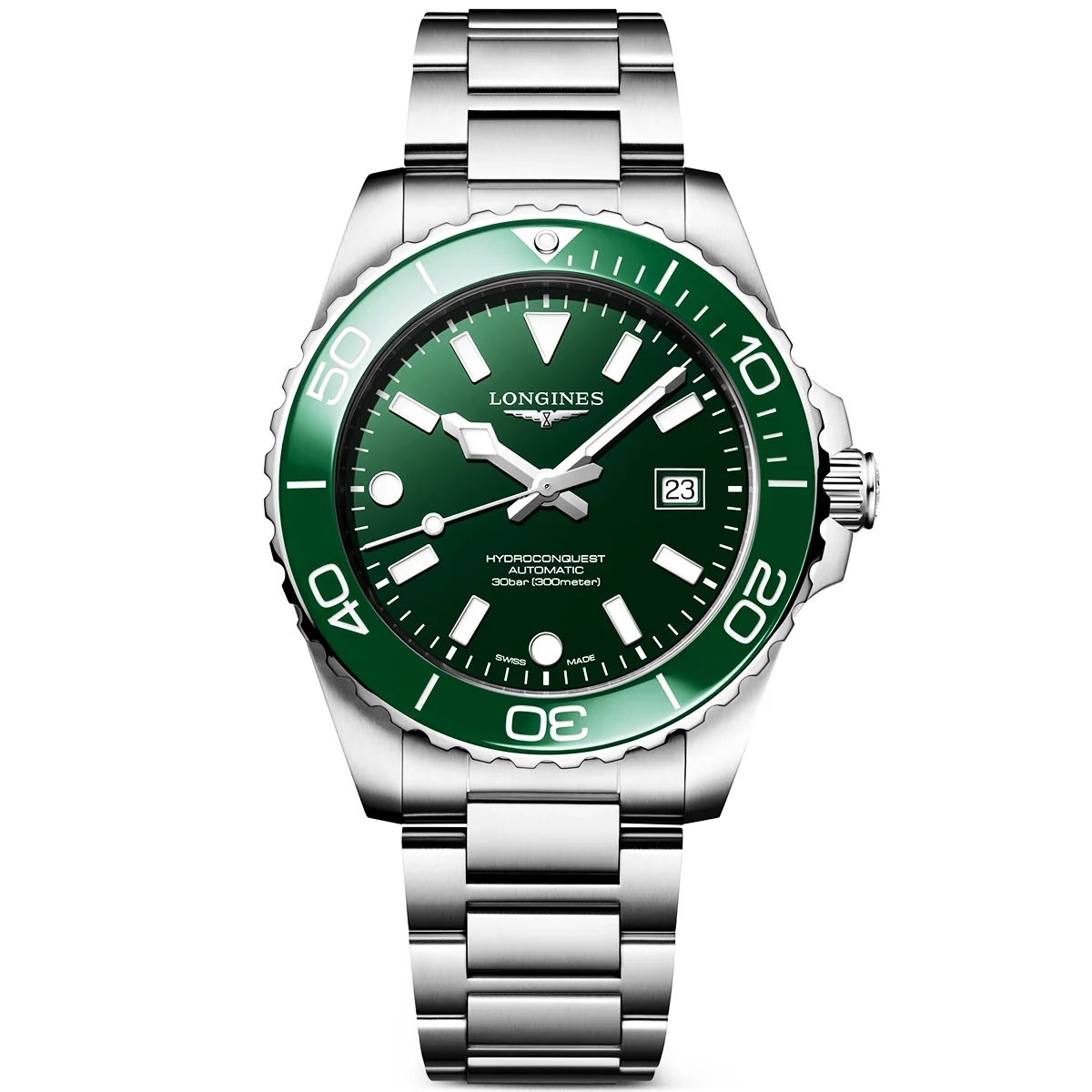 HydroConquest 42mm Green Dial & Ceramic Bezel Automatic Watch