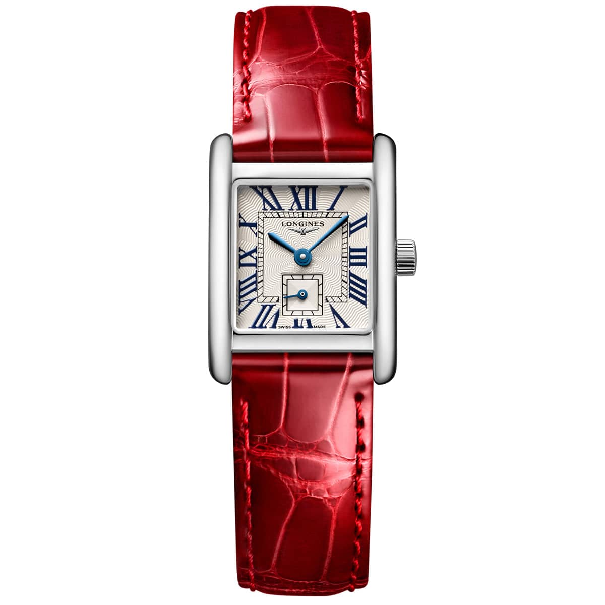 Mini DolceVita Steel Silver Dial Ladies Red Leather Strap Watch