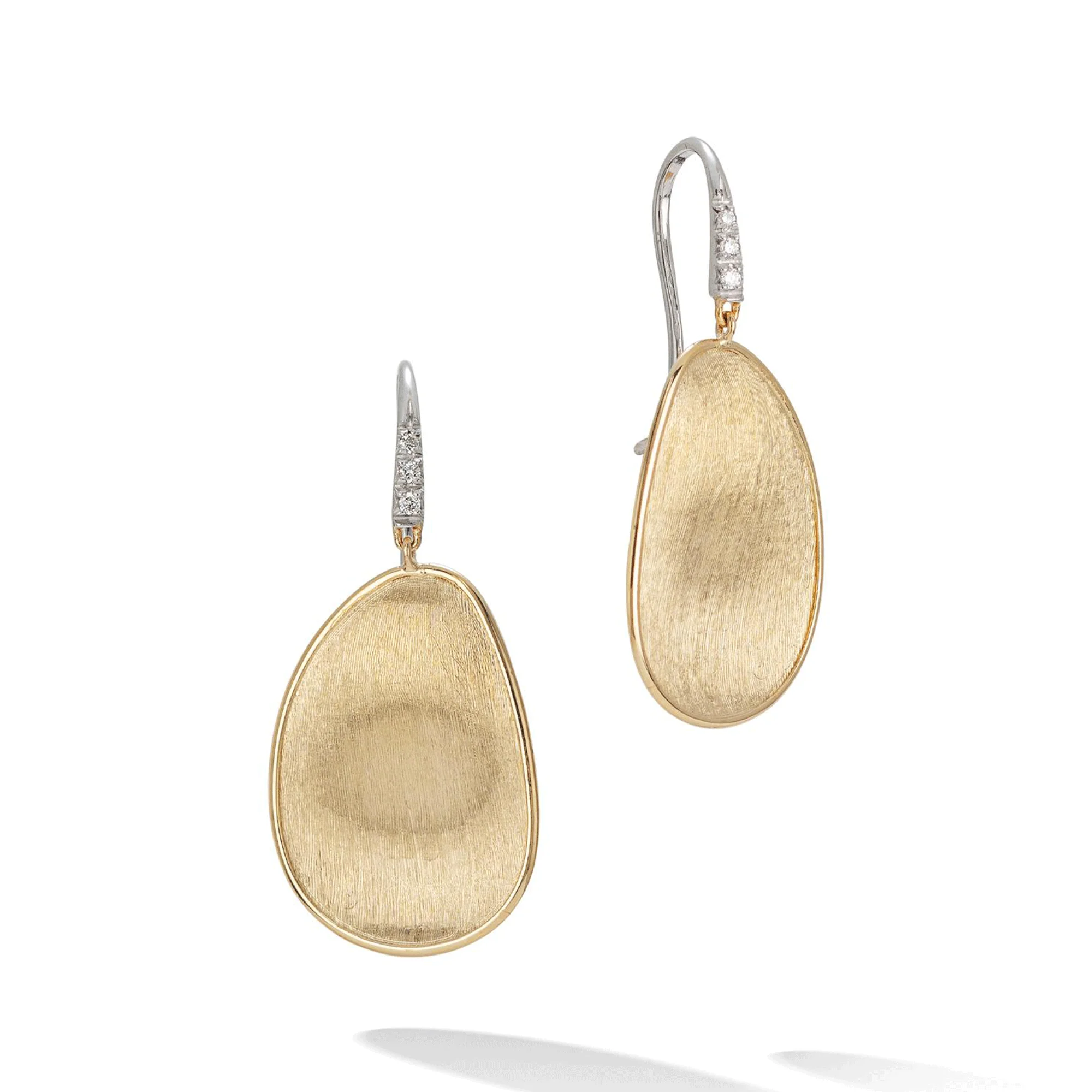 Lunaria 18ct Yellow Gold Diamond Hook Drop Earrings