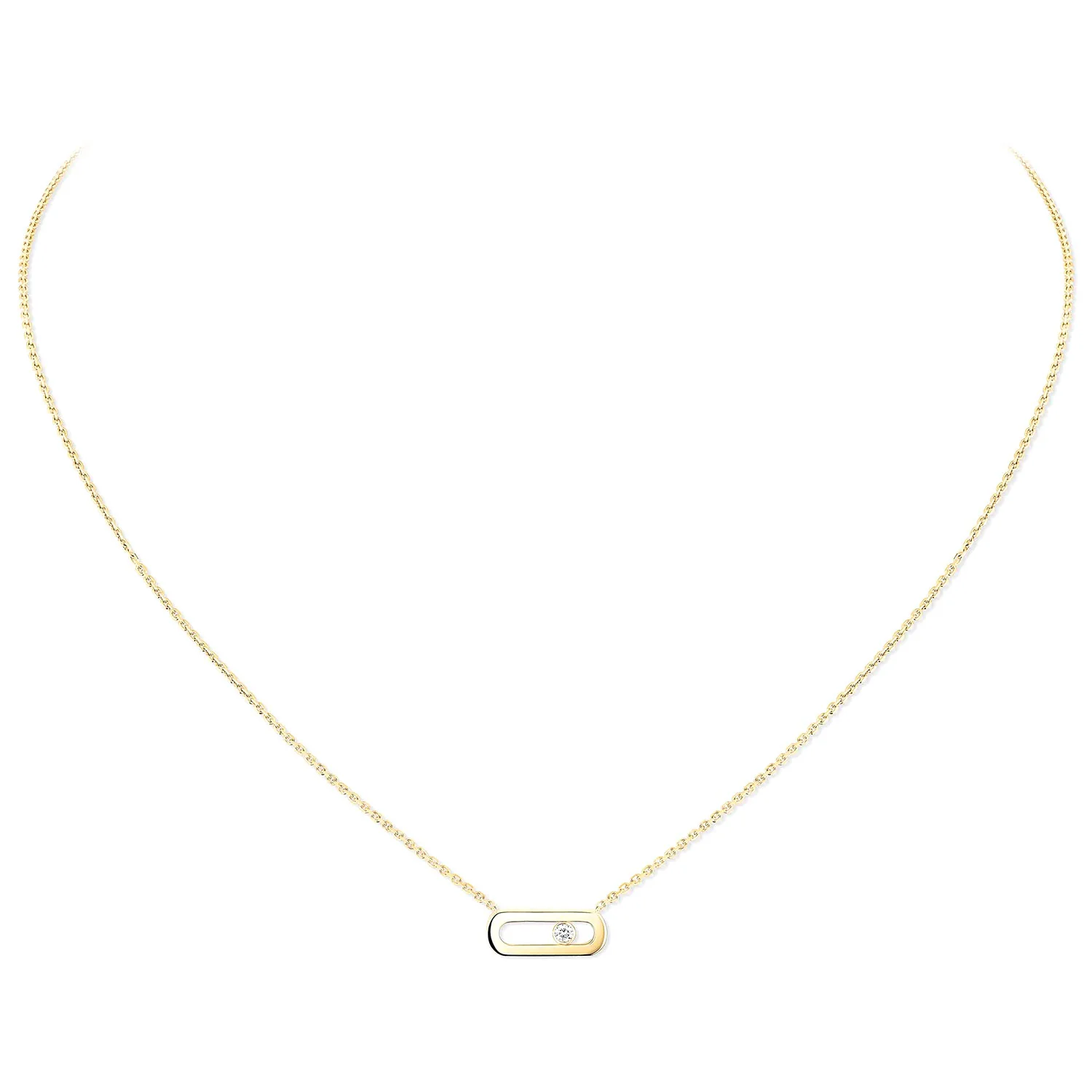 Move Uno 18ct Yellow Gold Diamond Necklace