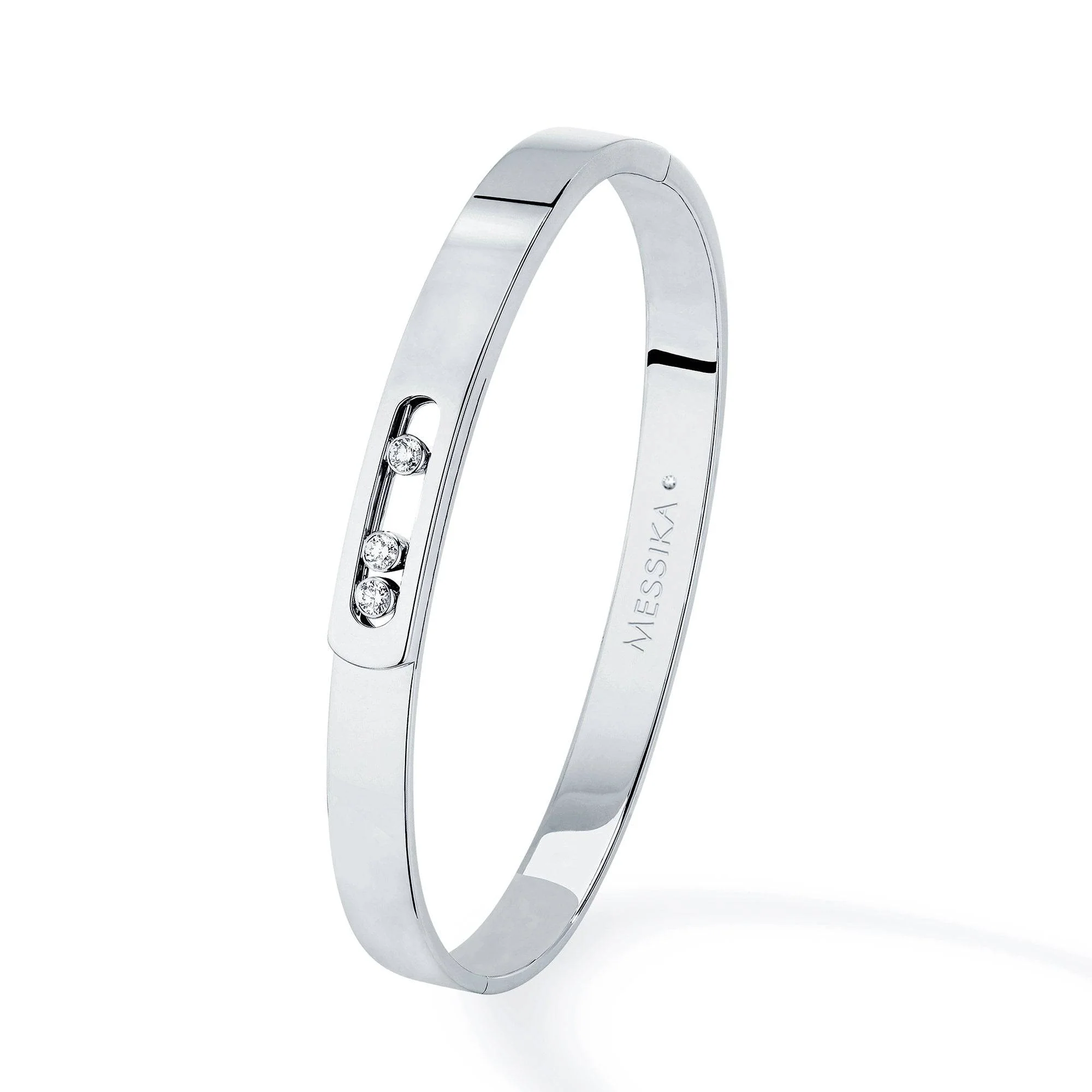 Move Noa 18ct White Gold and Diamond Bangle