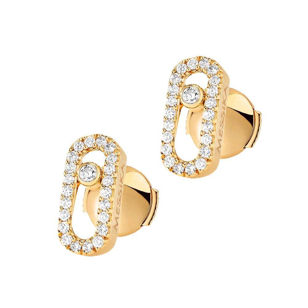 Move Uno 18ct Yellow Gold and Diamond Earrings