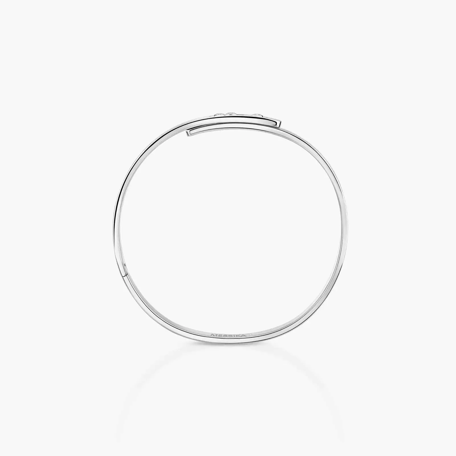Move Noa 18ct White Gold Diamond Set Bangle - Image 4