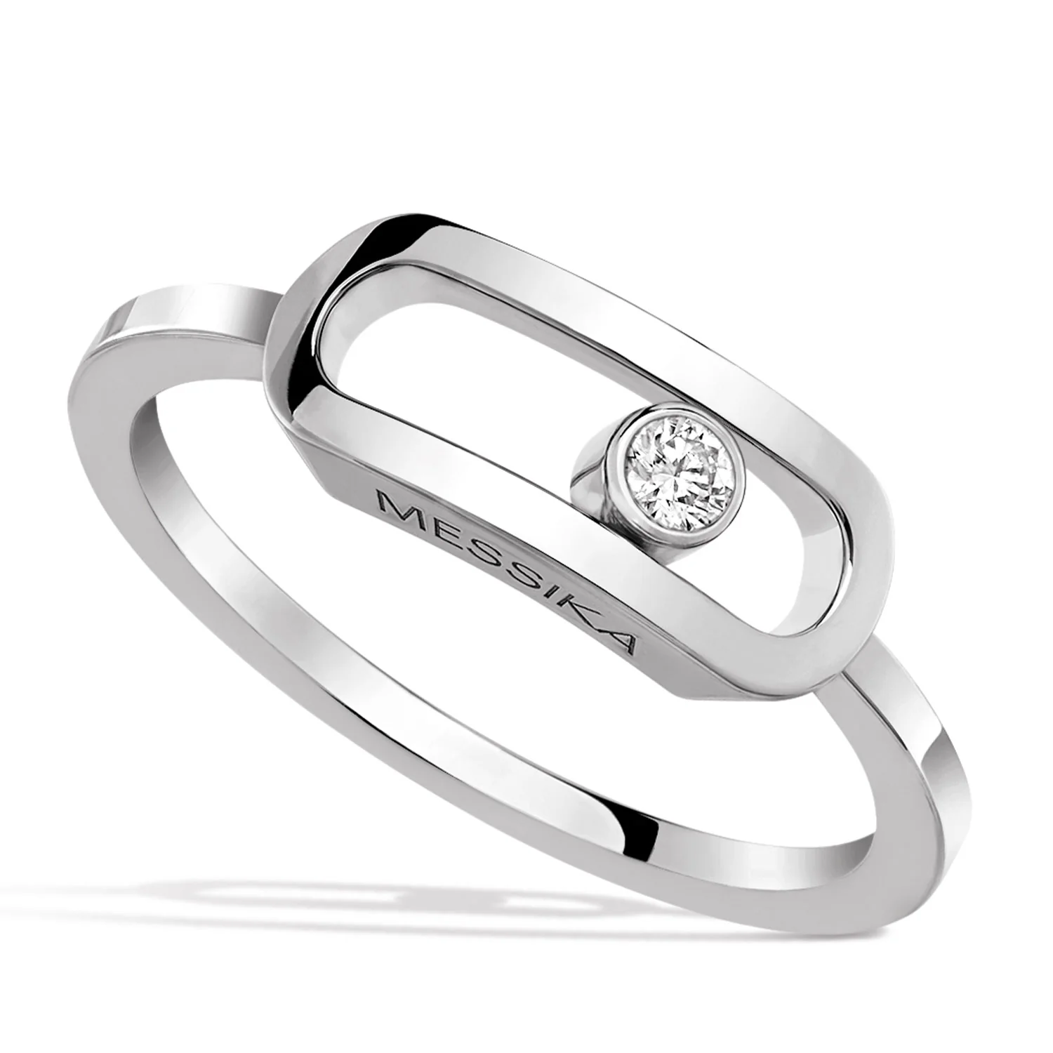 Move Uno 18ct White Gold Large Ring
