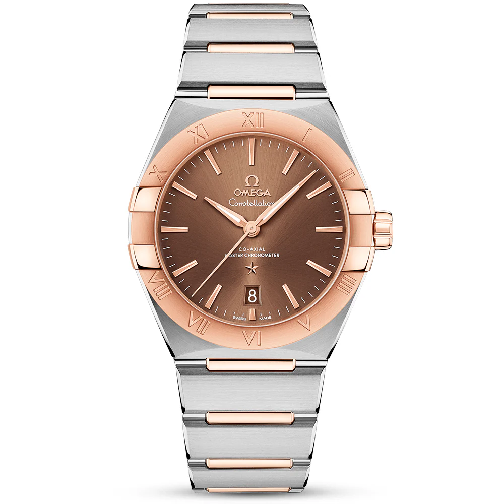 Constellation 39mm Two-Tone Brown Dial Mens Automatic Watch