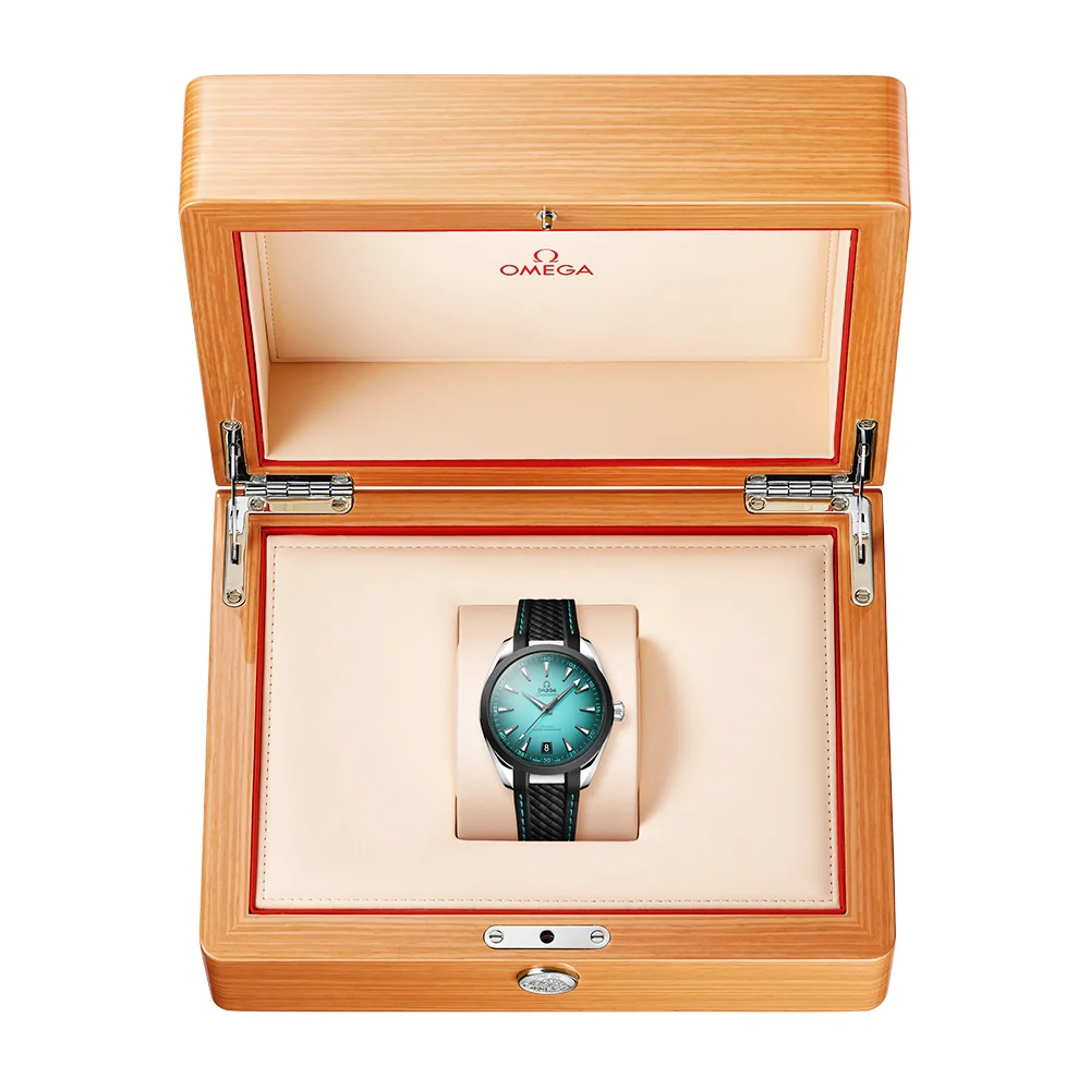 Seamaster Aqua Terra 41mm Turquoise Gradient Dial Rubber Strap Watch - Image 2