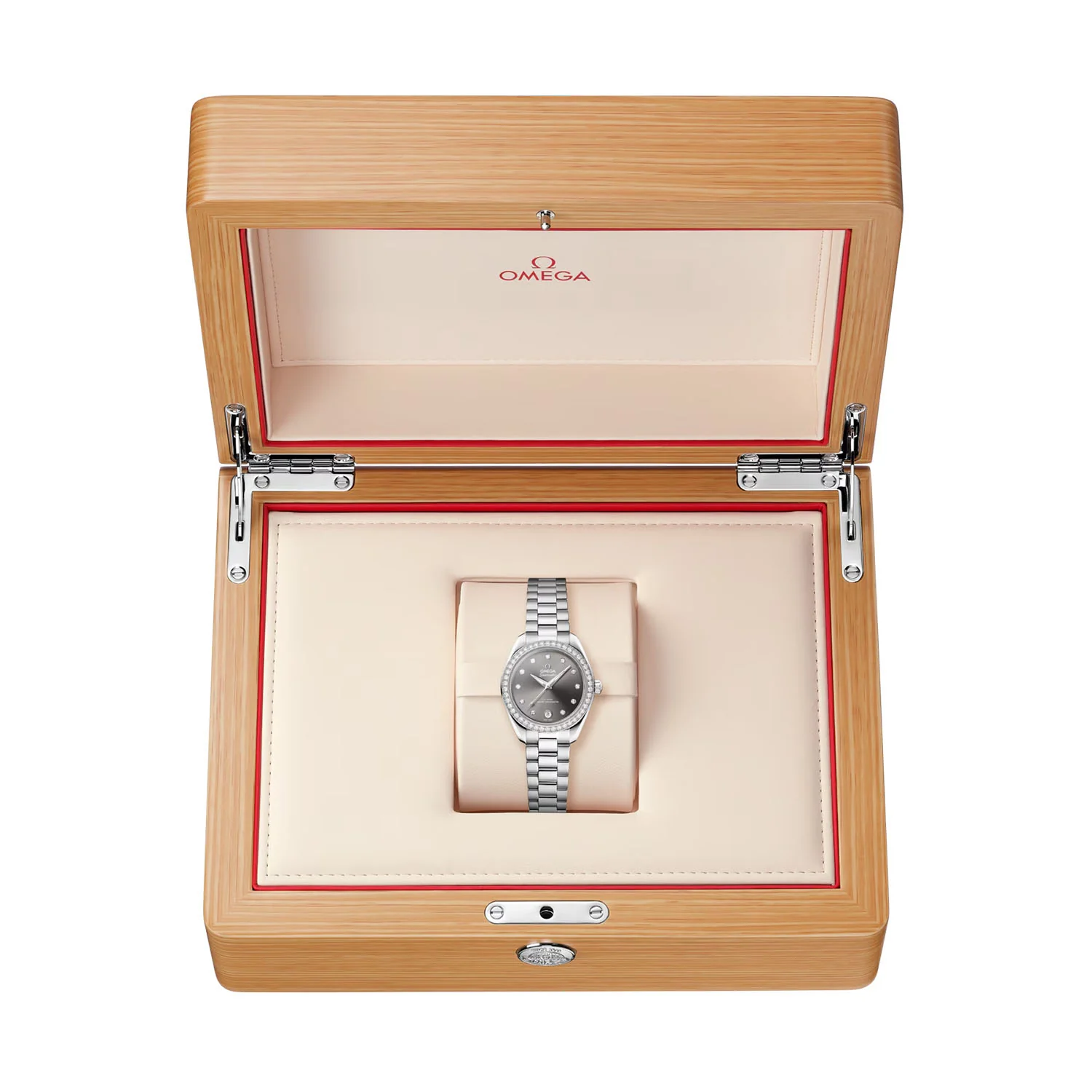 Seamaster Aqua Terra 30mm Grey Dial Diamond Set Watch - Image 2