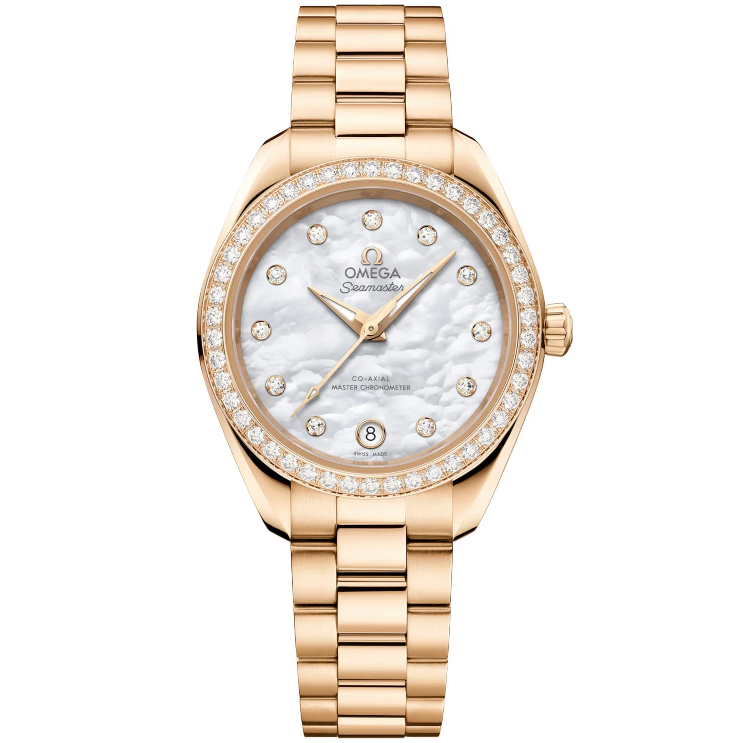Seamaster Aqua Terra 30mm 18ct Yellow Gold Diamond Set Watch