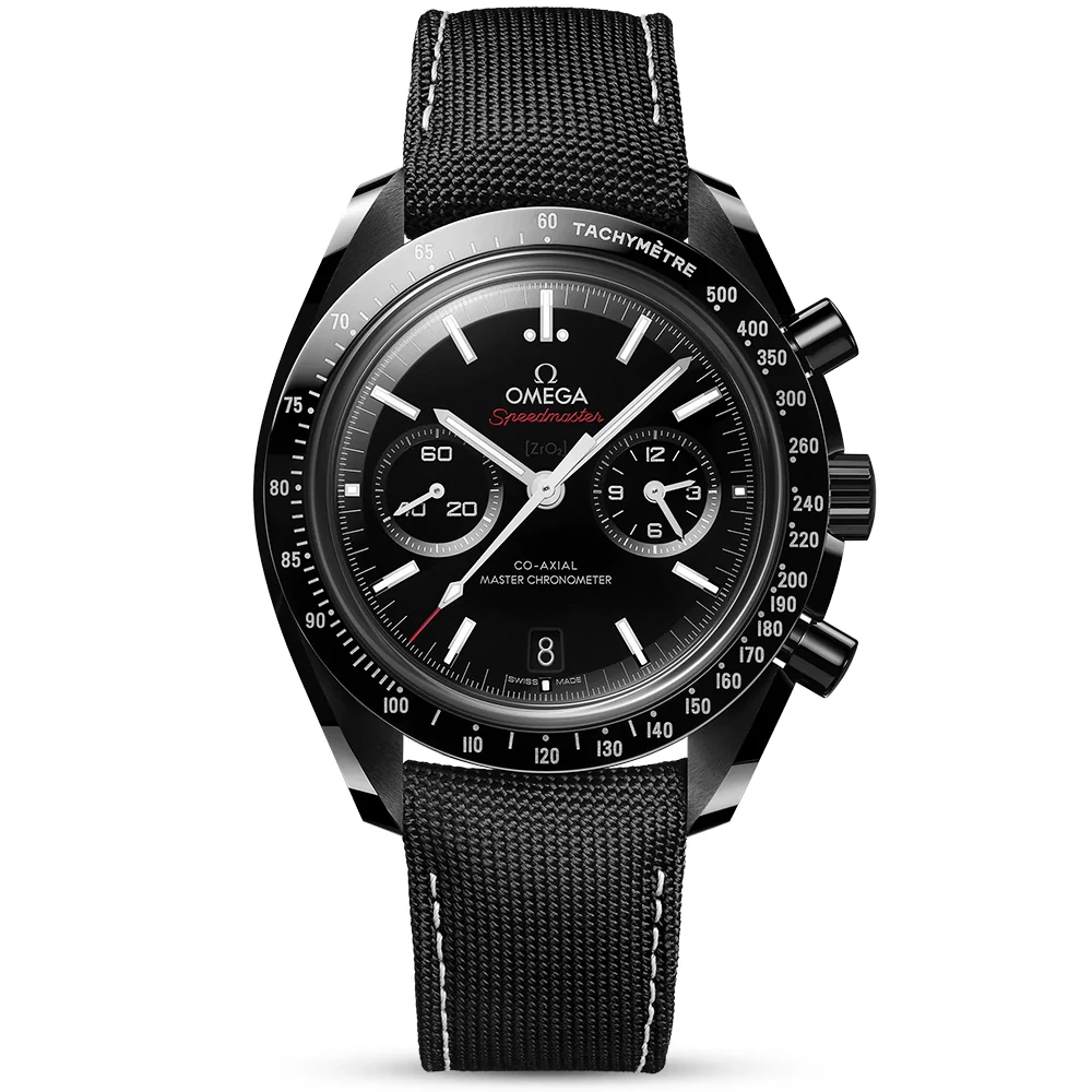 Speedmaster "Dark Side of the Moon" Black Ceramic Fabric Strap Watch