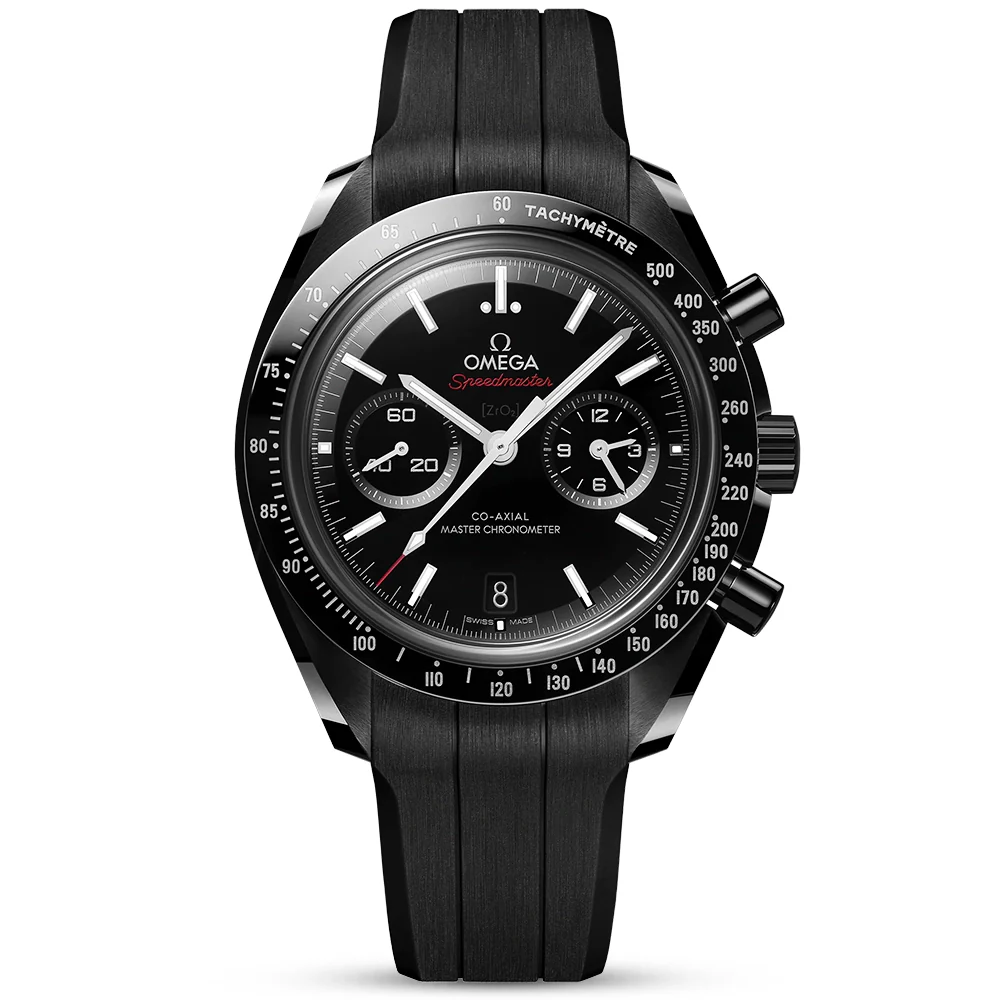 Speedmaster "Dark Side of the Moon" Black Ceramic Rubber Strap Watch