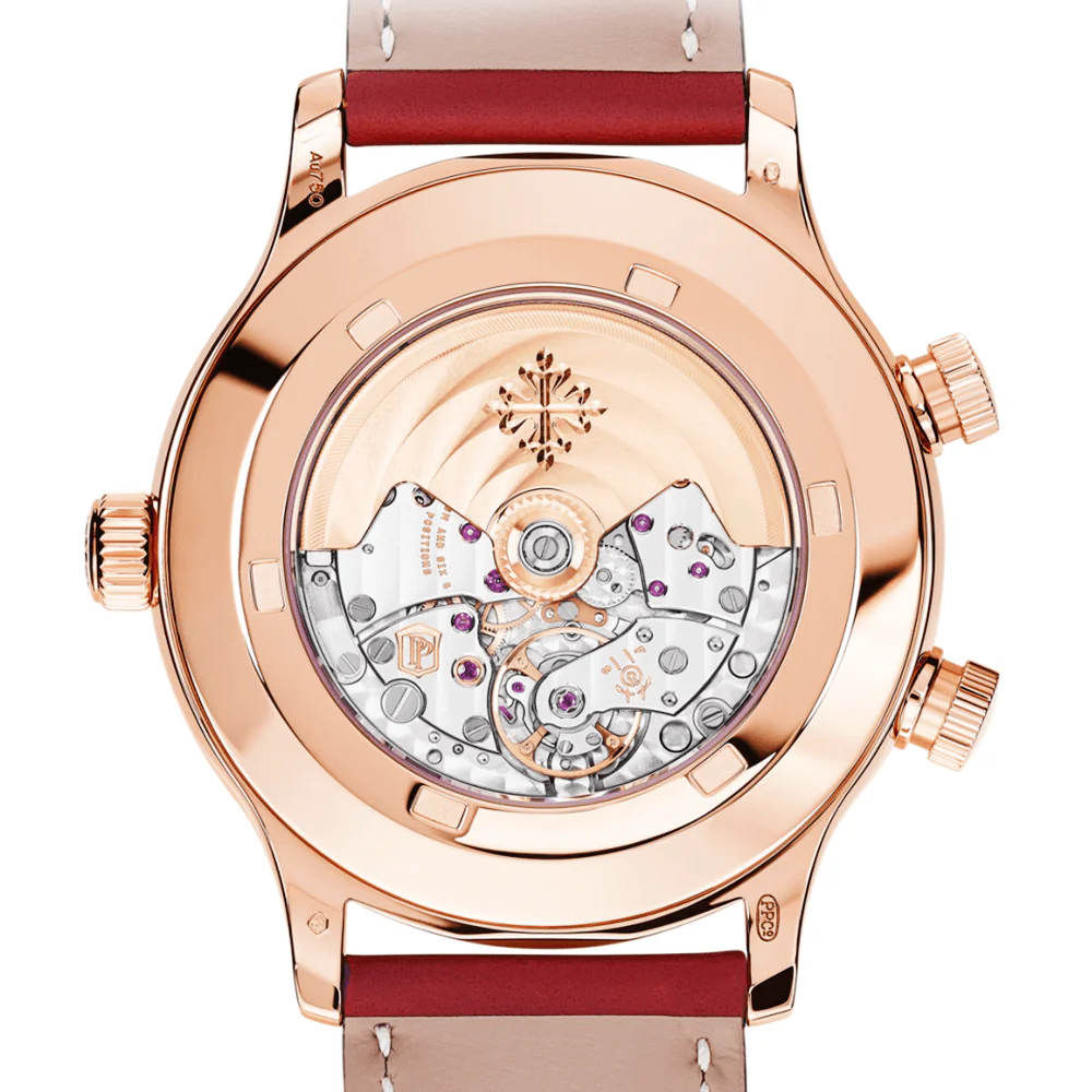 Calatrava Pilot Travel Time 42mm 18ct Rose Gold Men's Watch - Image 4