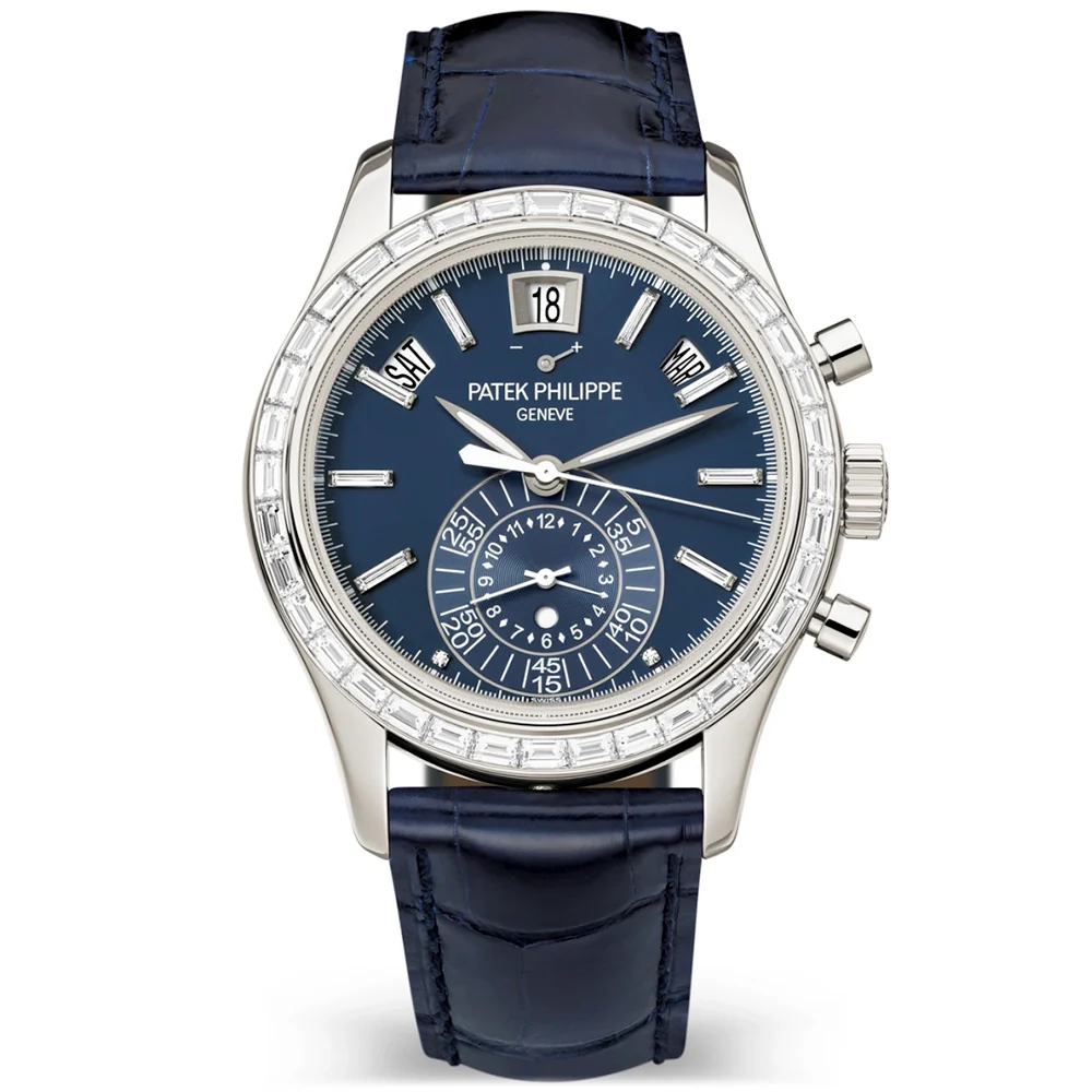 Complications Annual Calendar Chronograph Platinum Diamond Set Watch