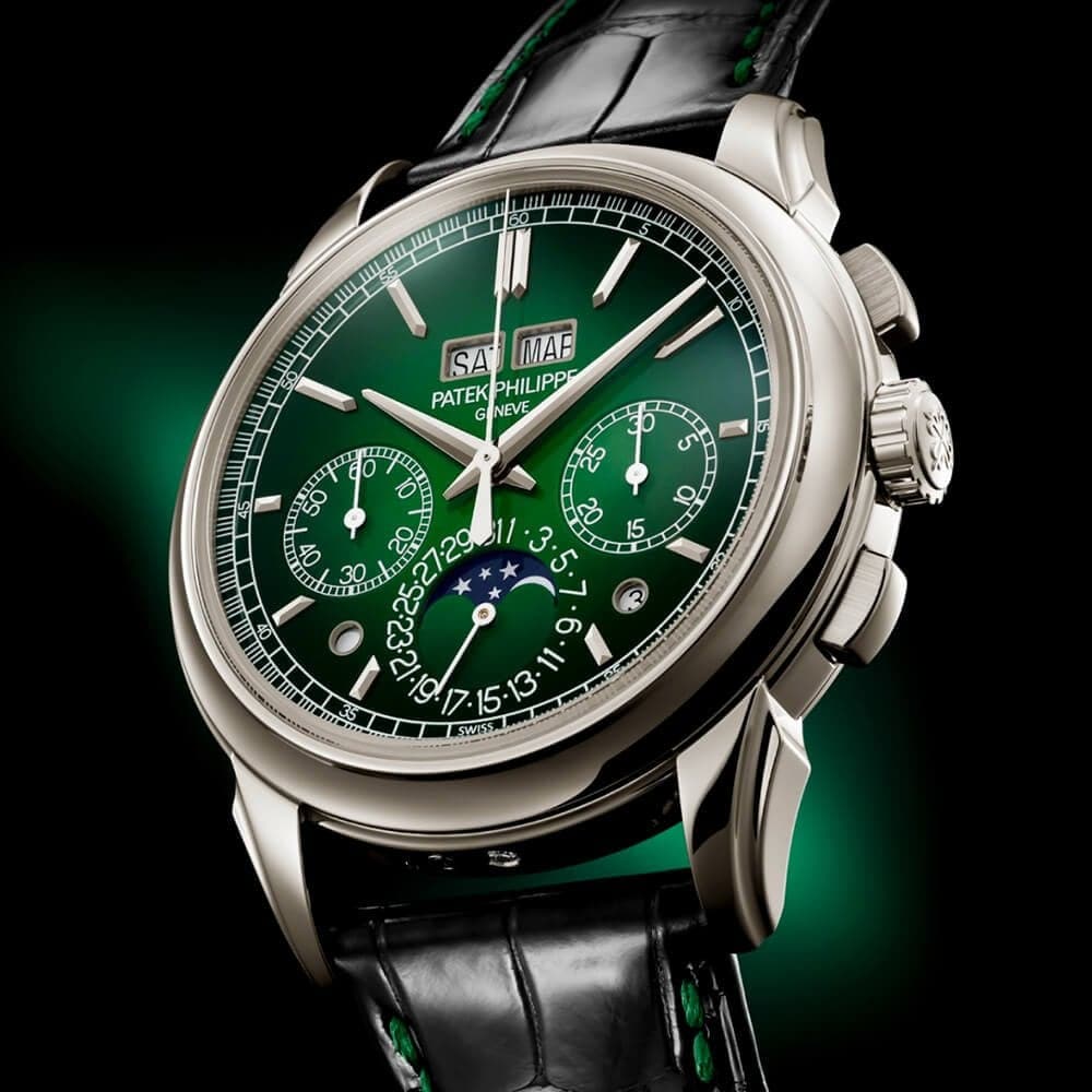 Grand Complications 41mm Platinum Green Dial Perpetual Calendar Watch - Image 2