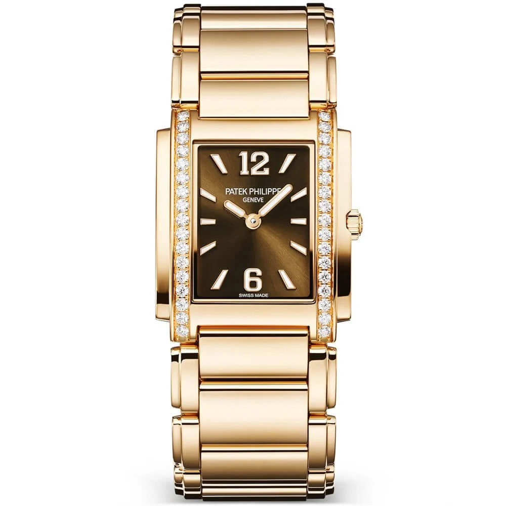 Twenty-4 18ct Rose Gold & Chocolate Brown Dial Ladies Bracelet Watch