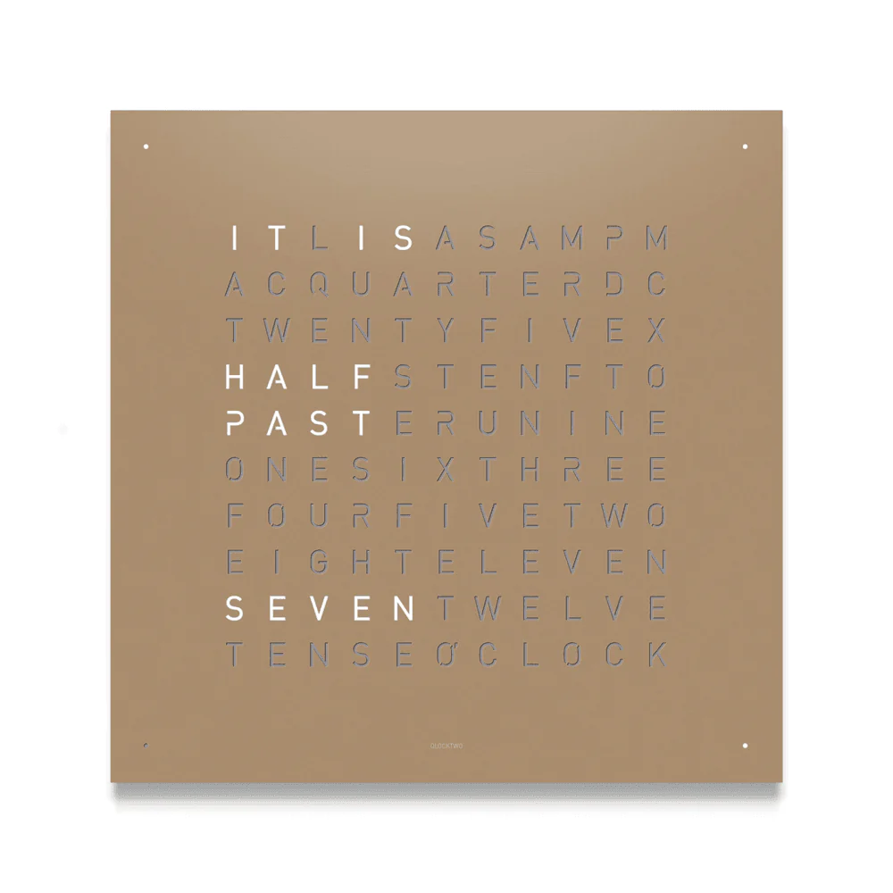 EARTH 45cm Stainless Steel Hazelnut Wall Clock