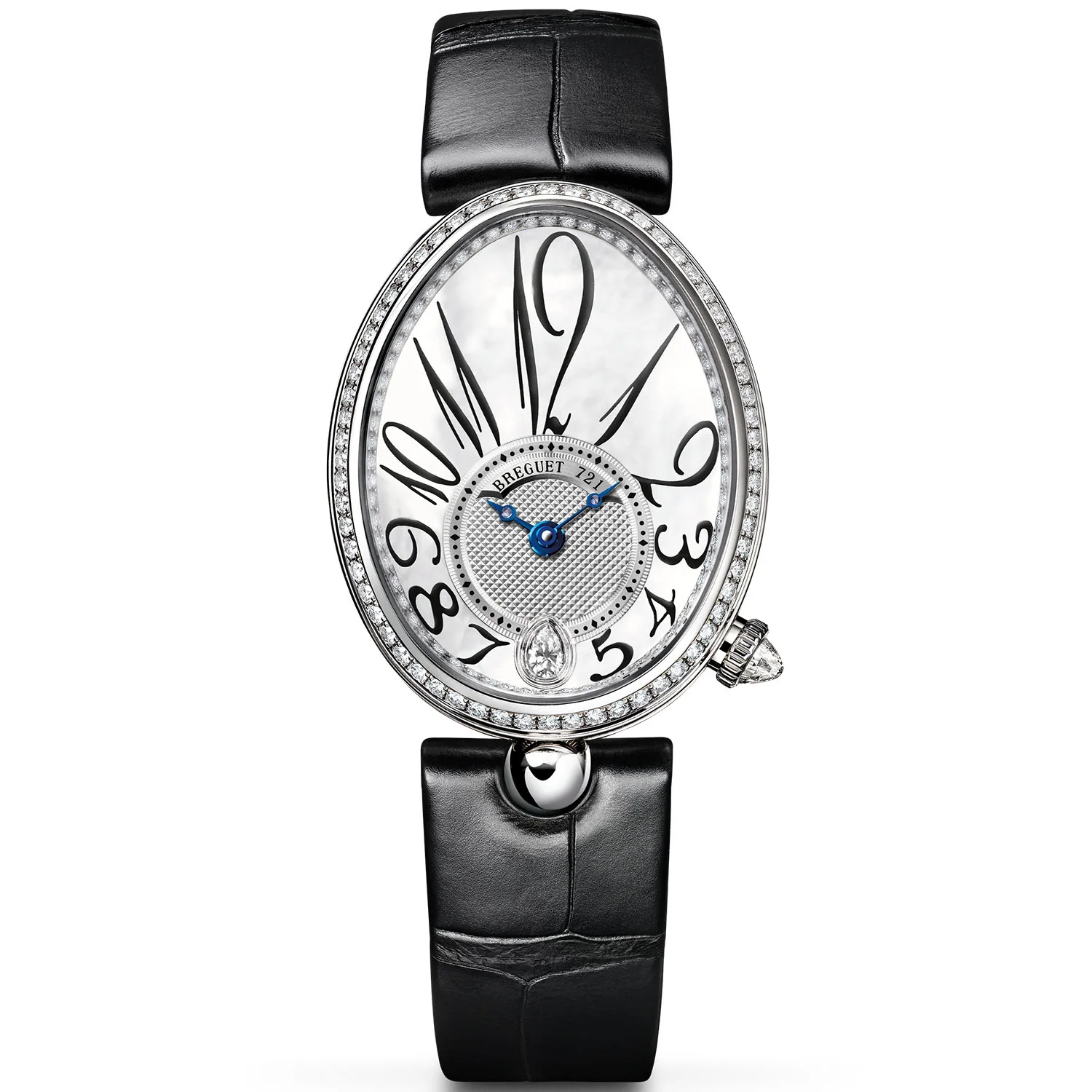 Reine de Naples 18ct White Gold & Mother of Pearl Strap Watch