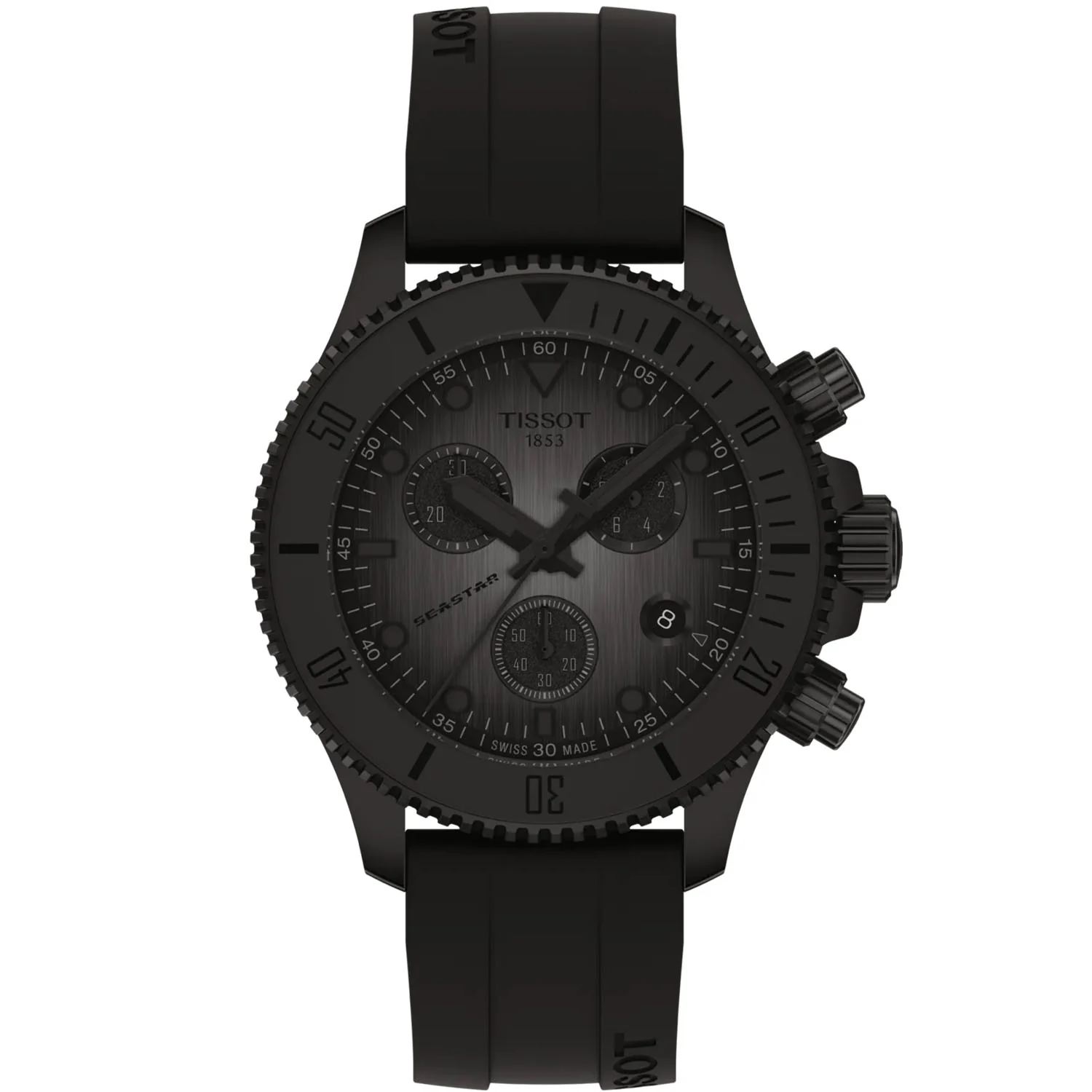 Seastar 38mm Steel Black PVD Quartz Strap Watch