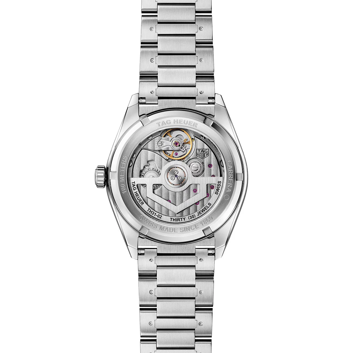 Carrera Day-Date 41mm Black/Rose Dial Automatic Bracelet Watch - Image 5