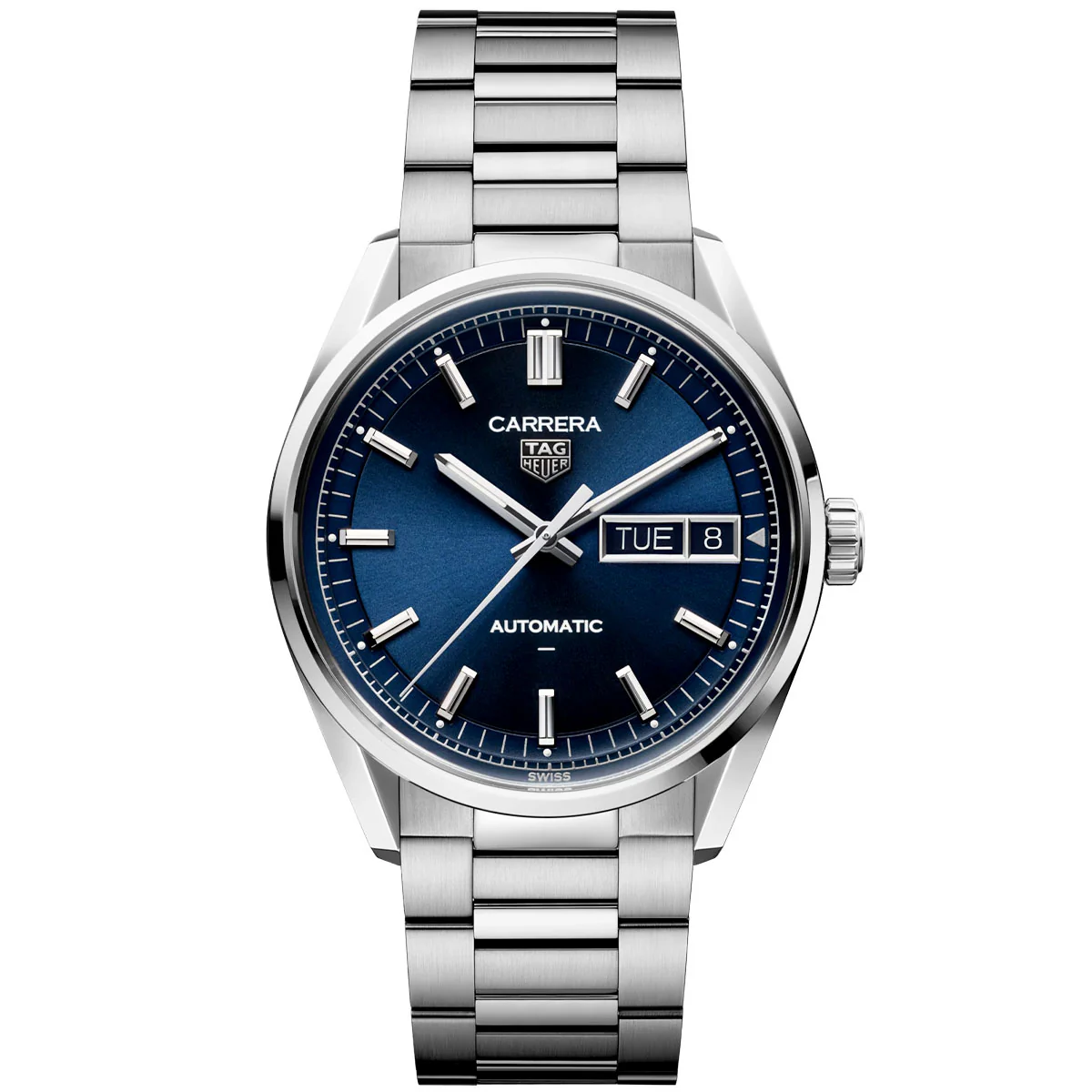 Carrera Day-Date 41mm Blue Dial Mens Automatic Bracelet Watch