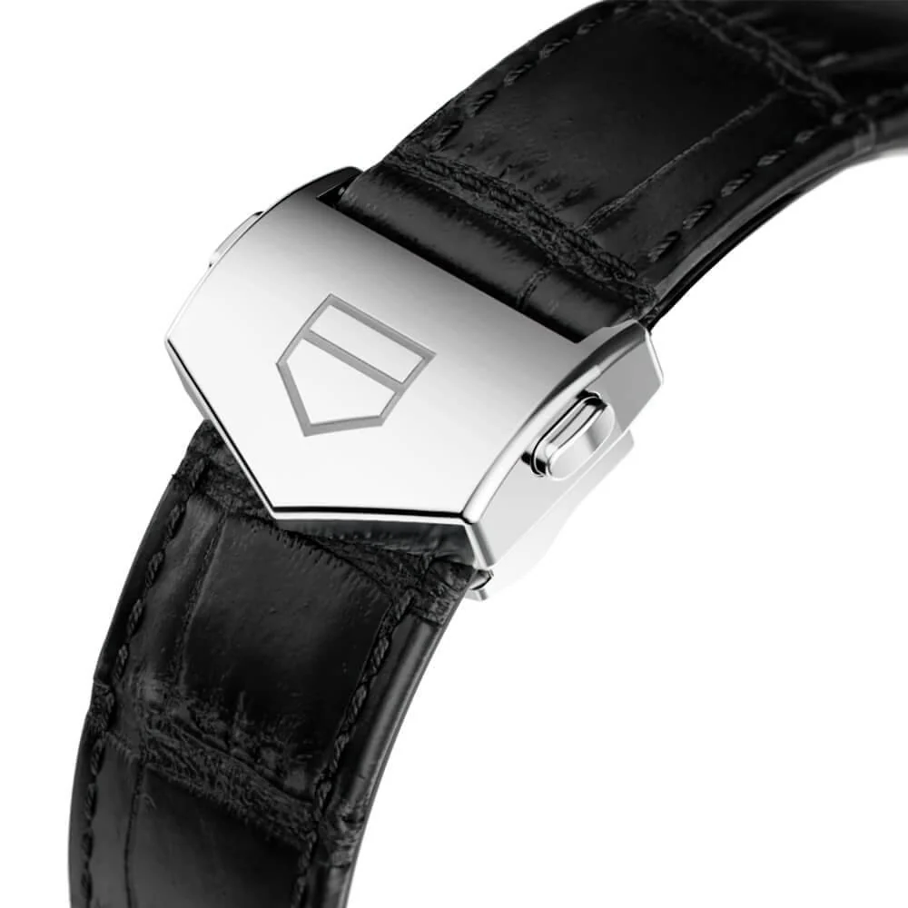 Monaco 39mm Automatic Chronograph Black Dial Strap Watch - Image 3