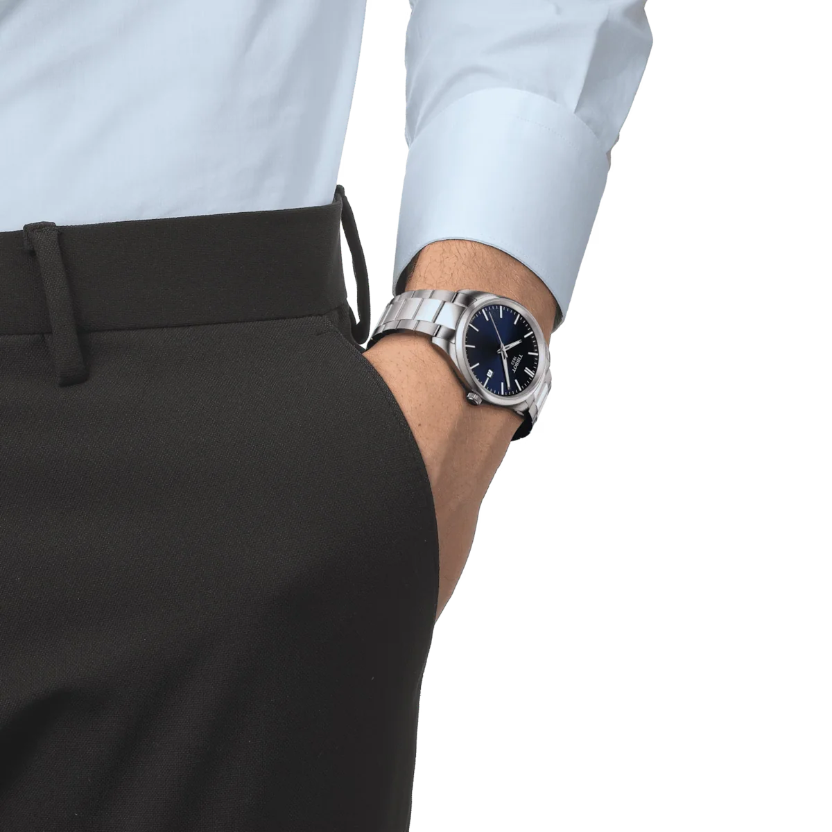PR 100 Steel 40mm Men's Quartz Blue Dial Bracelet Watch - Image 2