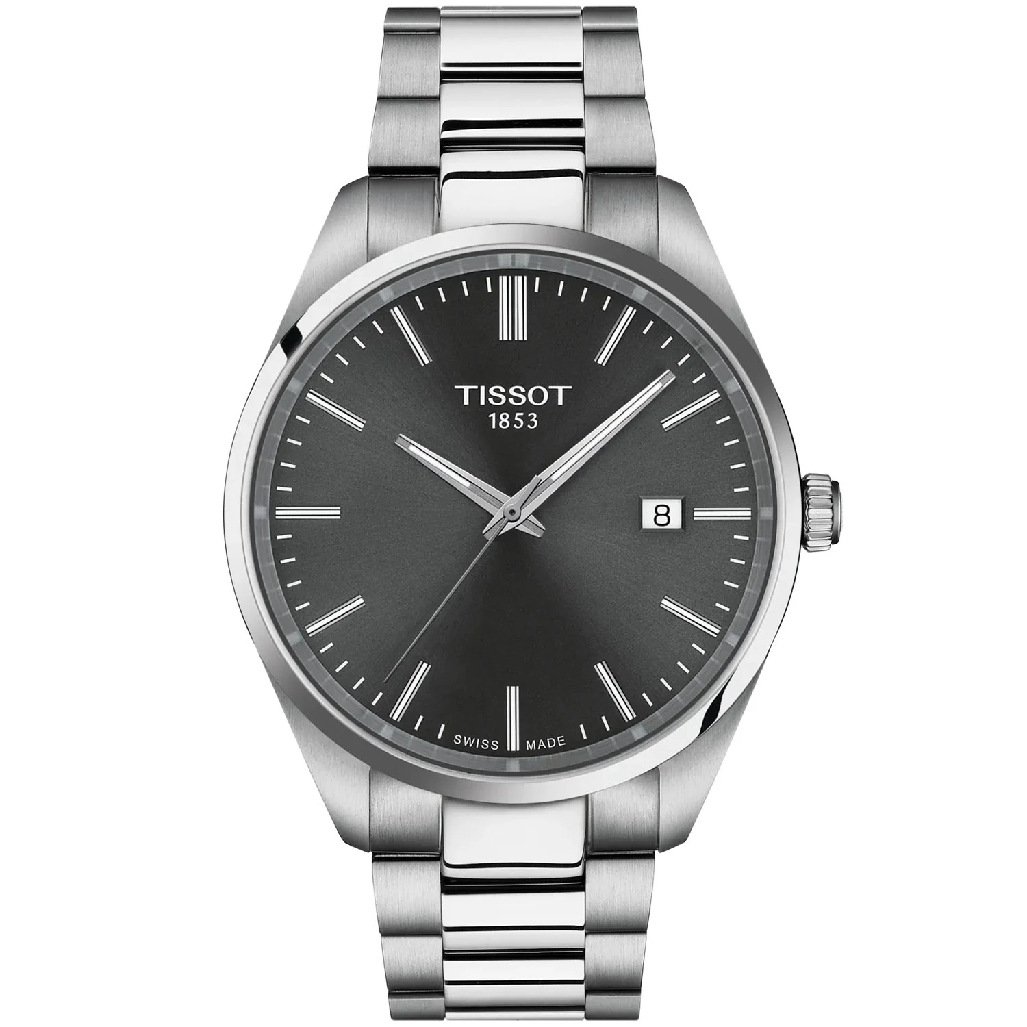 PR 100 Steel 40mm Men's Quartz Grey Dial Bracelet Watch
