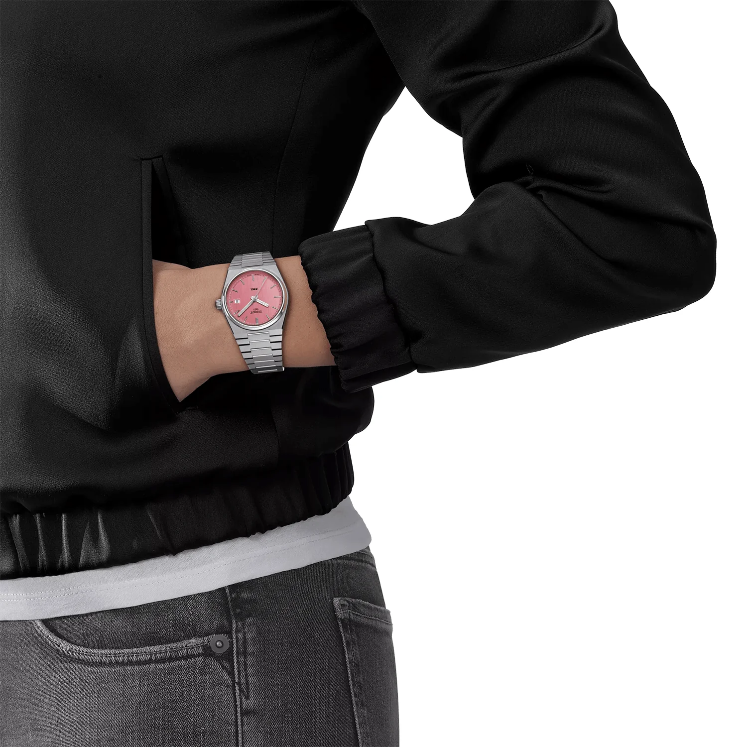 PRX 35mm Quartz Pink Dial  Bracelet Watch - Image 2