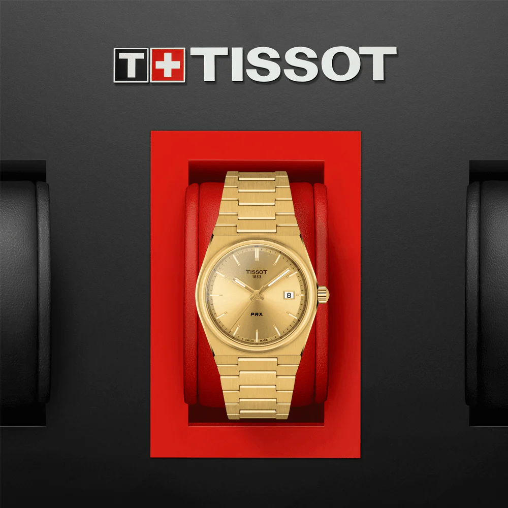 PRX 35mm Yellow Gold PVD Quartz Bracelet Watch - Image 2