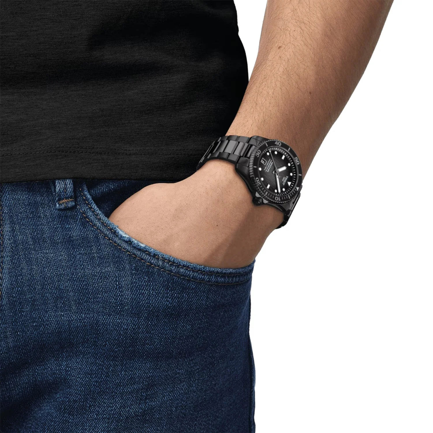 Seastar 1000 40mm Automatic Steel and Black PVD Bracelet watch - Image 5