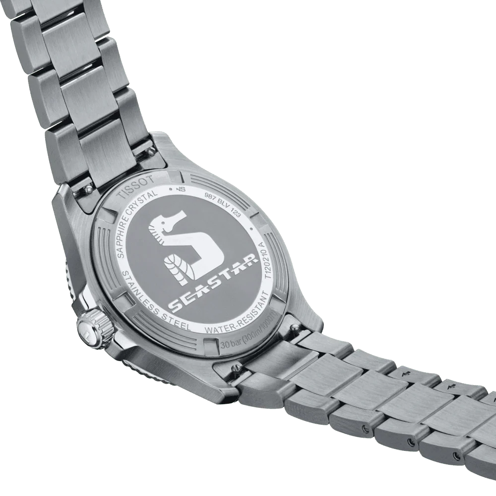 Seastar 1000 40mm Black Dial & Bezel Quartz Bracelet Watch - Image 5