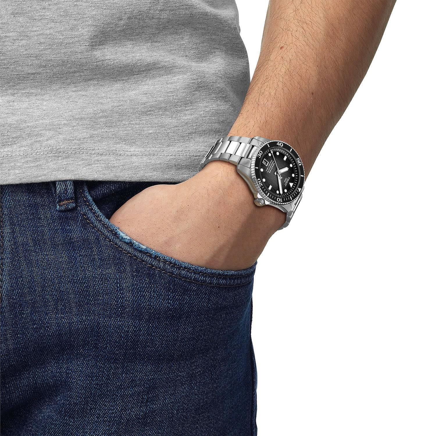 Seastar 1000 Powermatic 80 40mm Grey Automatic Steel Bracelet Watch - Image 2