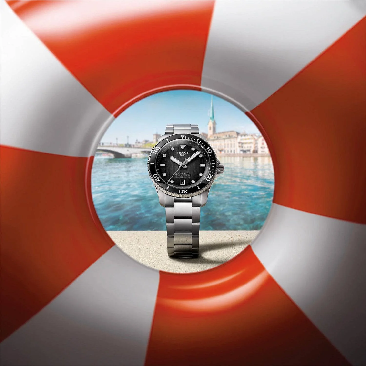 Seastar 1000 Powermatic 80 40mm Grey Automatic Steel Bracelet Watch - Image 3