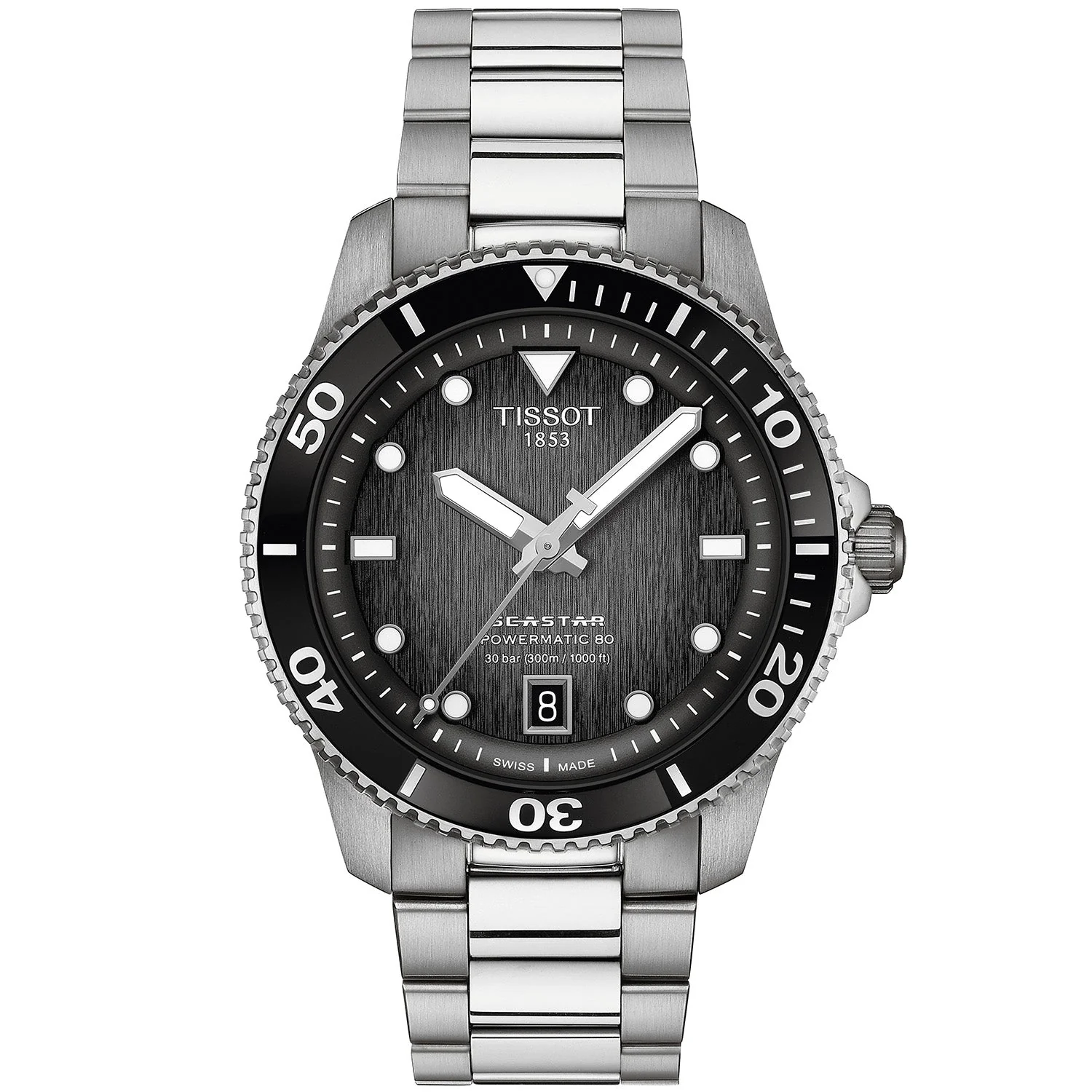 Seastar 1000 Powermatic 80 40mm Grey Automatic Steel Bracelet Watch - Image 5