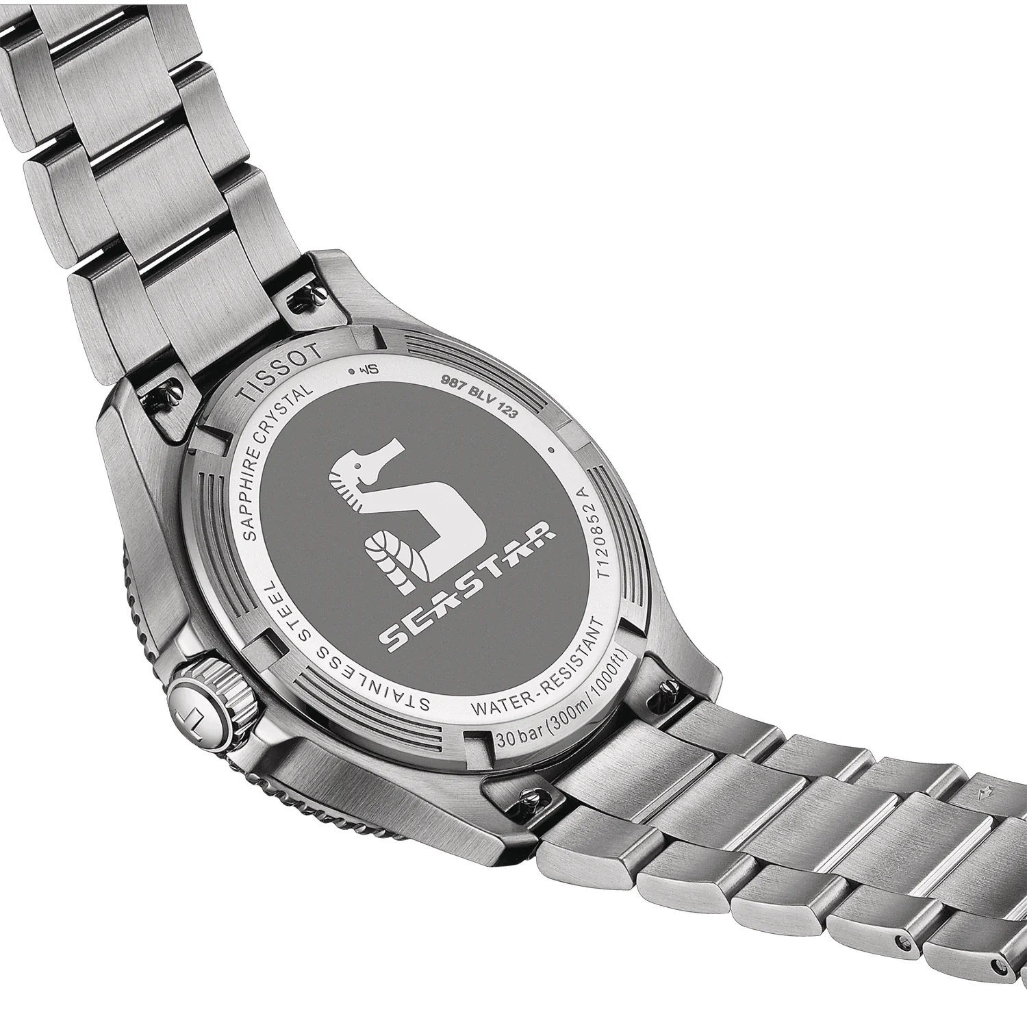 Seastar 1000 40mm Steel Black and Green Quartz Bracelet Watch - Image 8