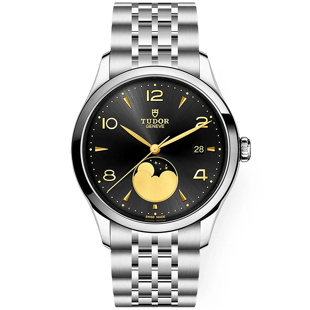 1926 Luna 39mm Black/Gold Moonphase Dial Automatic Watch