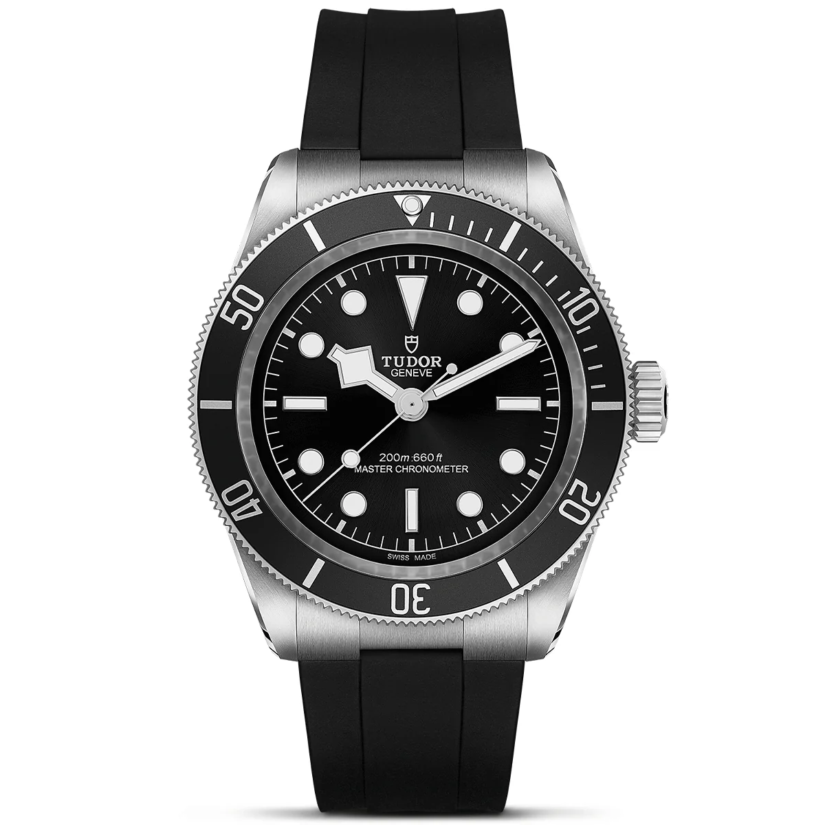 Black Bay 41mm Monochrome Black Dial & Bezel Men's Rubber Strap Watch