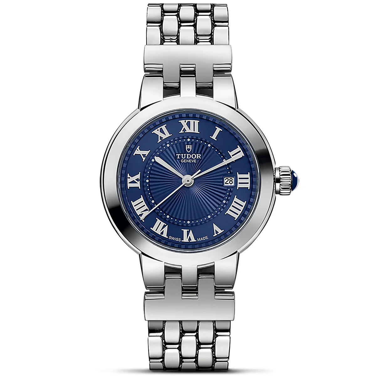 Clair de Rose 30mm Blue Guilloche Dial Ladies Bracelet Watch
