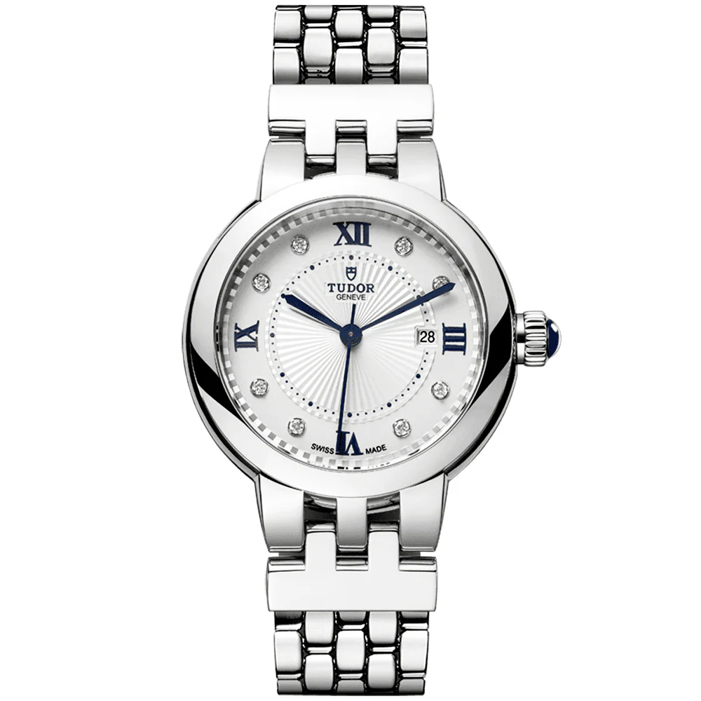 Clair de Rose 26mm Opaline Silver Diamond Dial Ladies Bracelet Watch