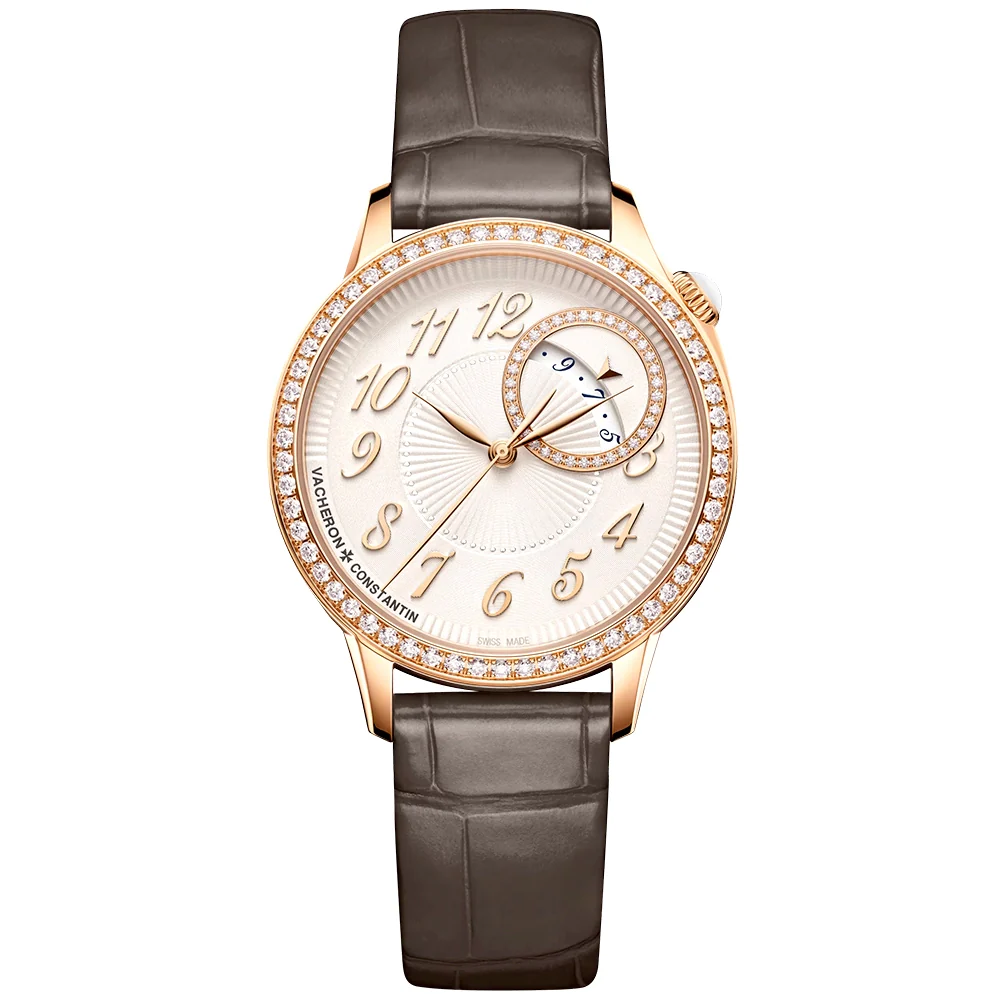 Egerie Self-Winding 18ct Pink Gold Diamond Set Ladies Strap Watch - Image 8