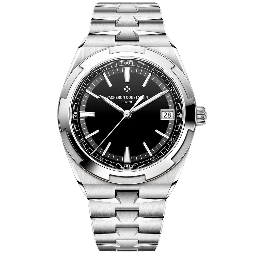 Overseas Self-Winding 41mm Steel Black Dial Automatic Menss Watch
